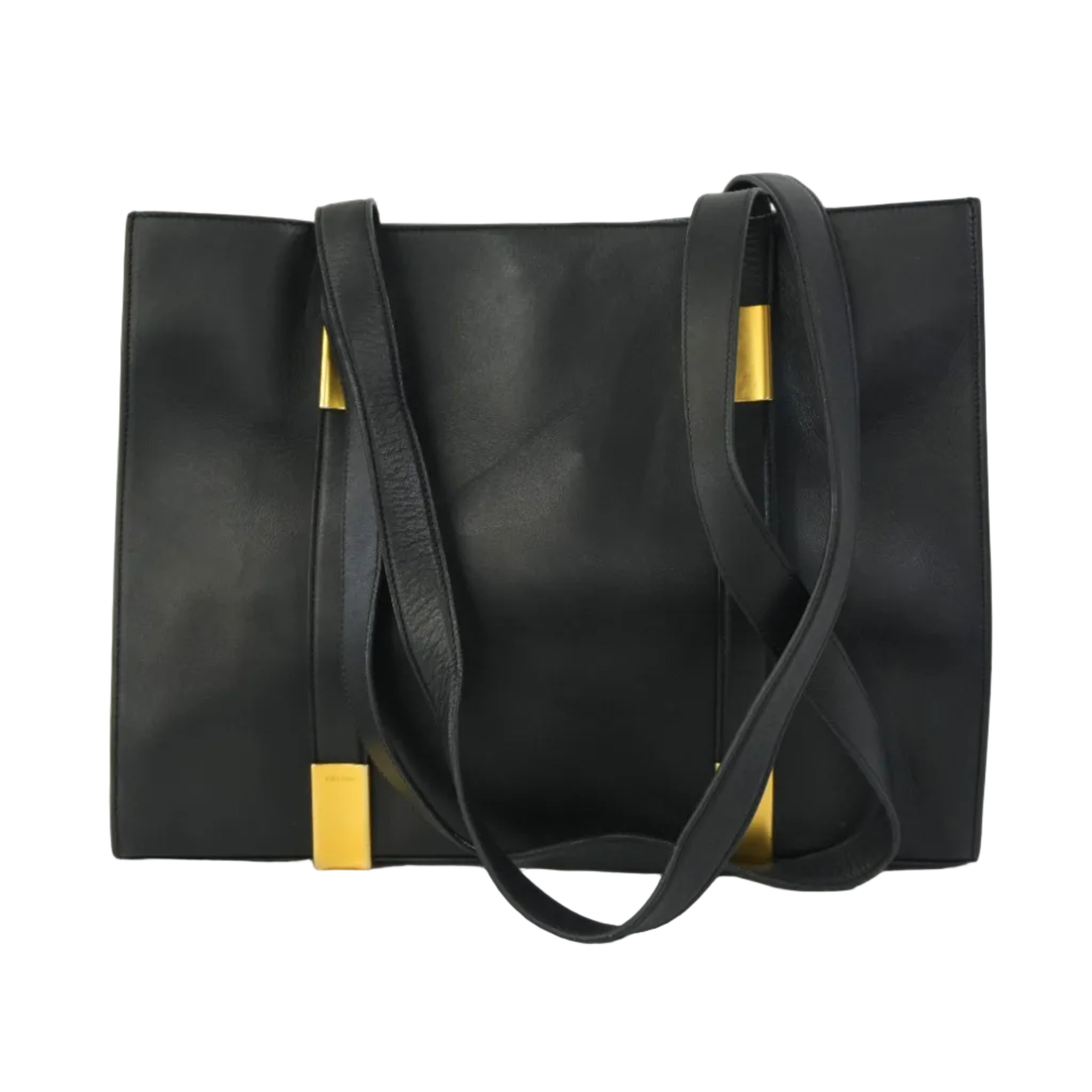 Pre-owned Celine Leather Shoulder Bag Black