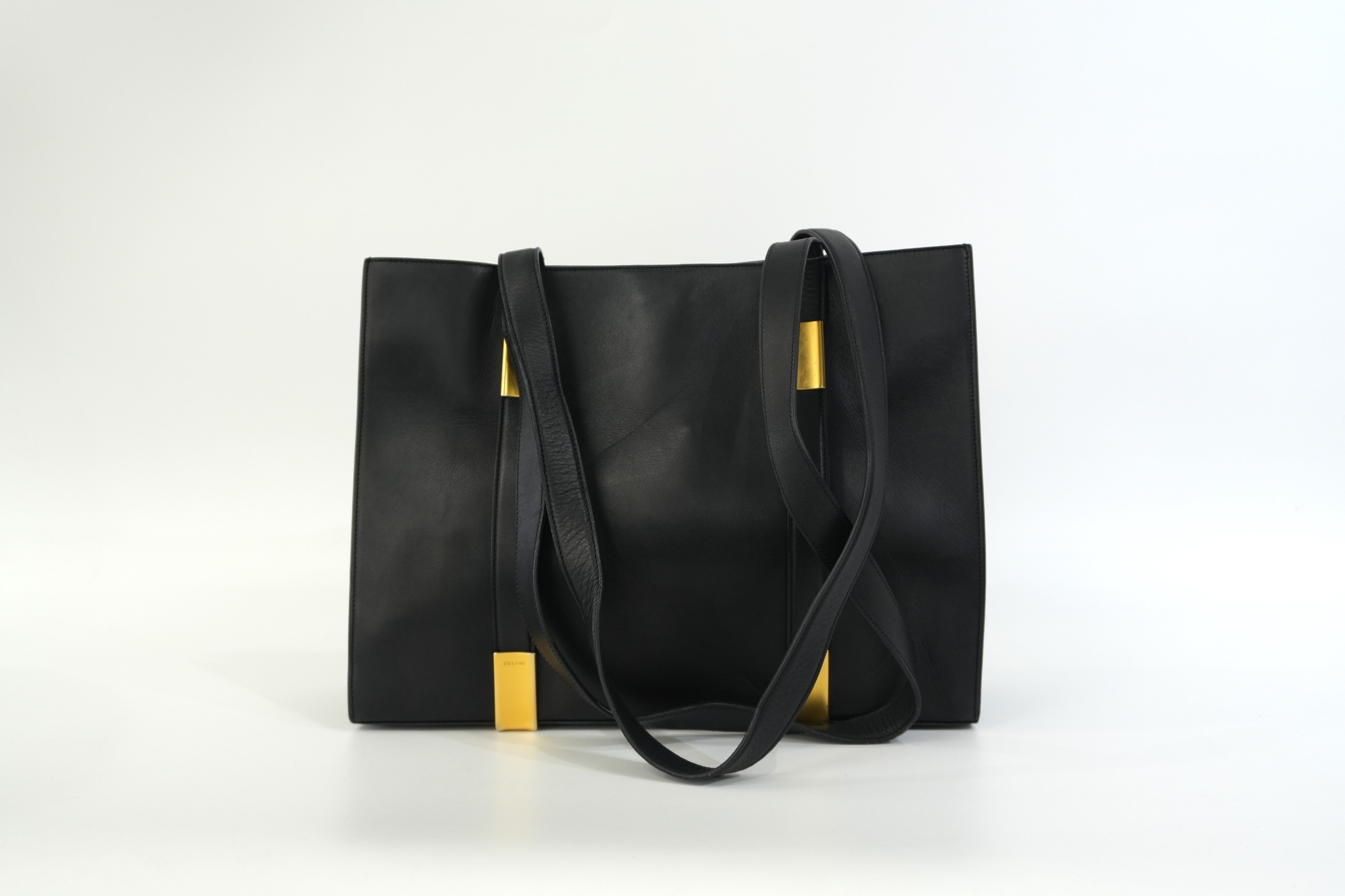 Pre-owned Celine Leather Shoulder Bag Black