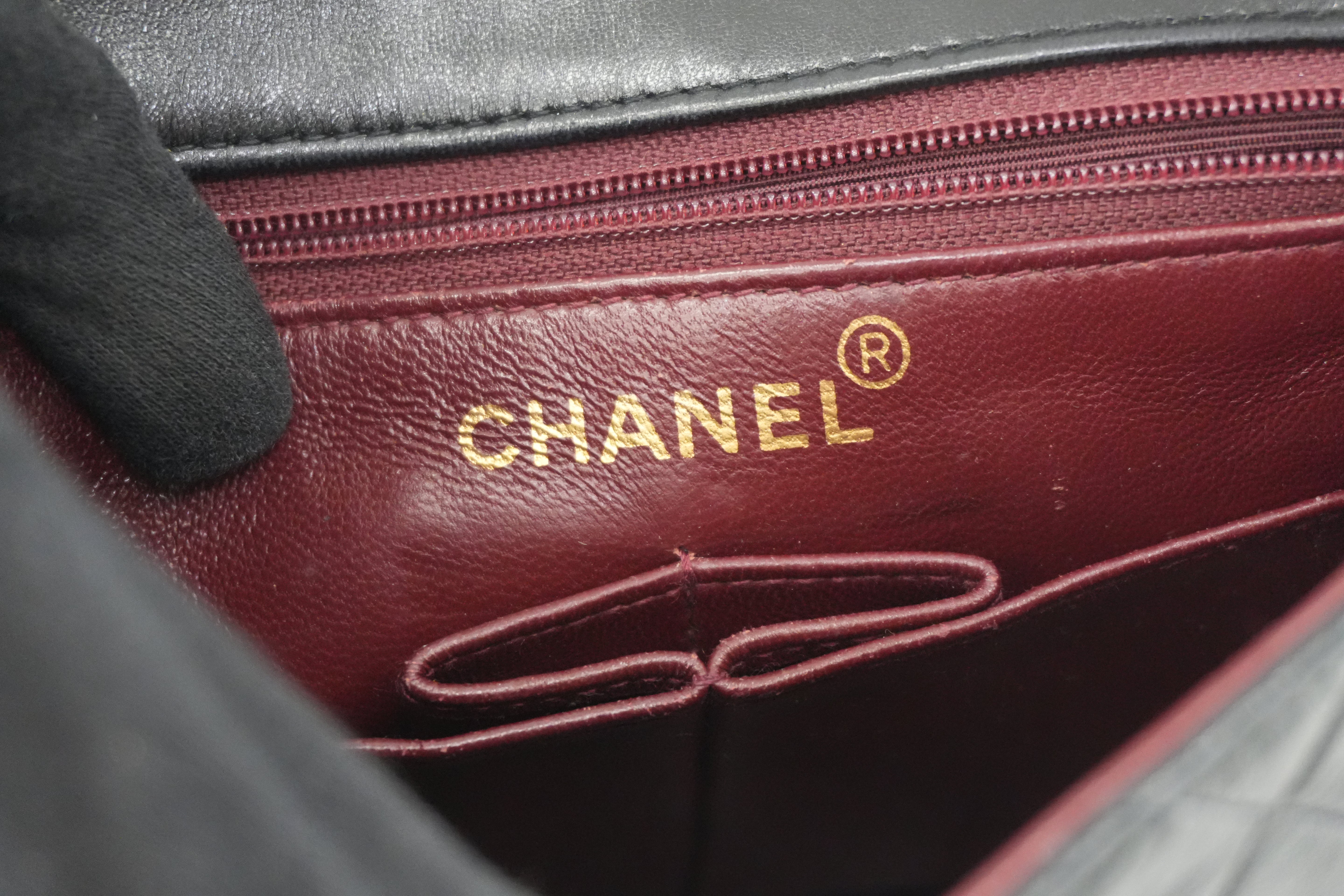 Chanel Flap Shoulder Bag Black Used