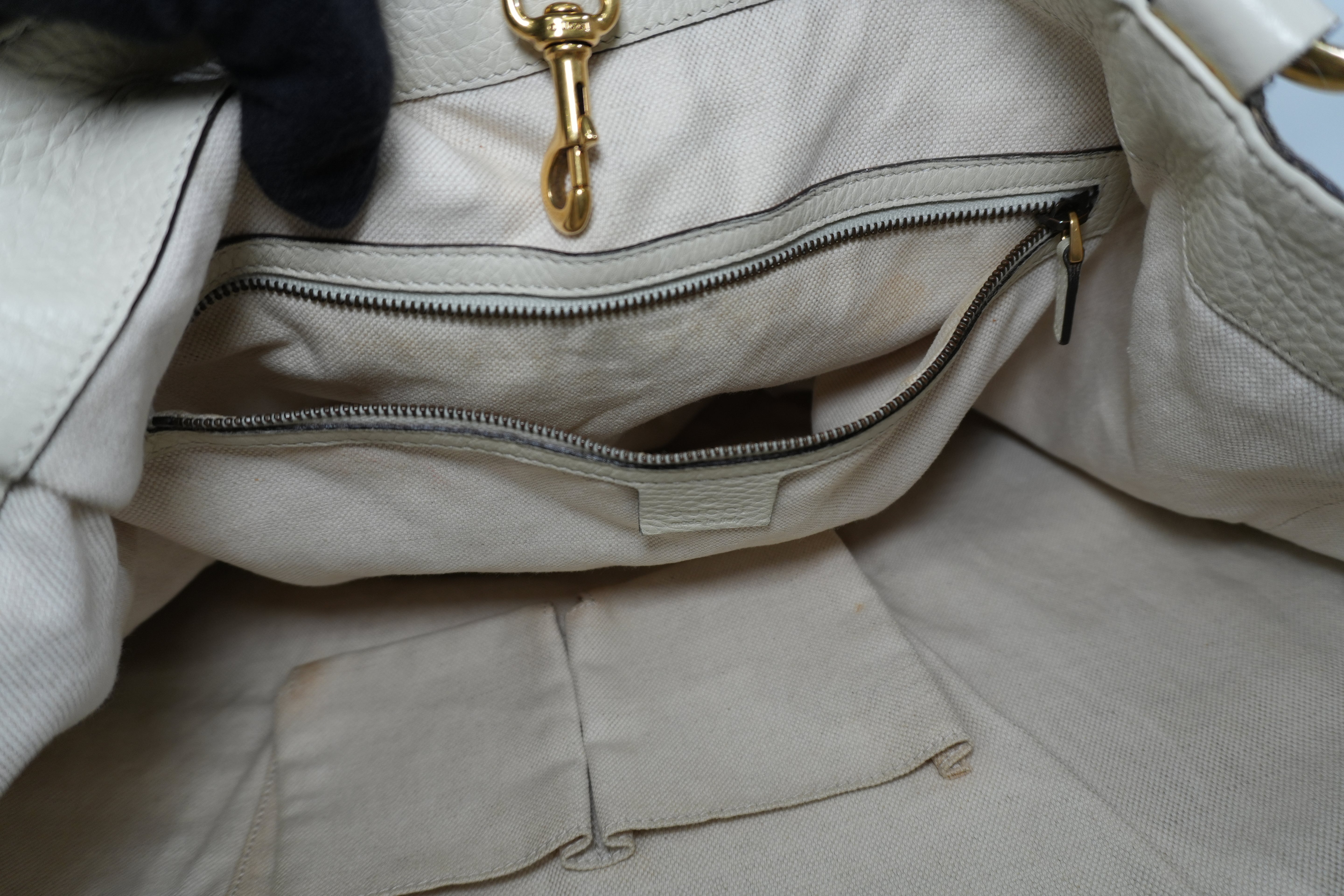 Pre-owned Gucci Interlocking G Tote Bag Ivory