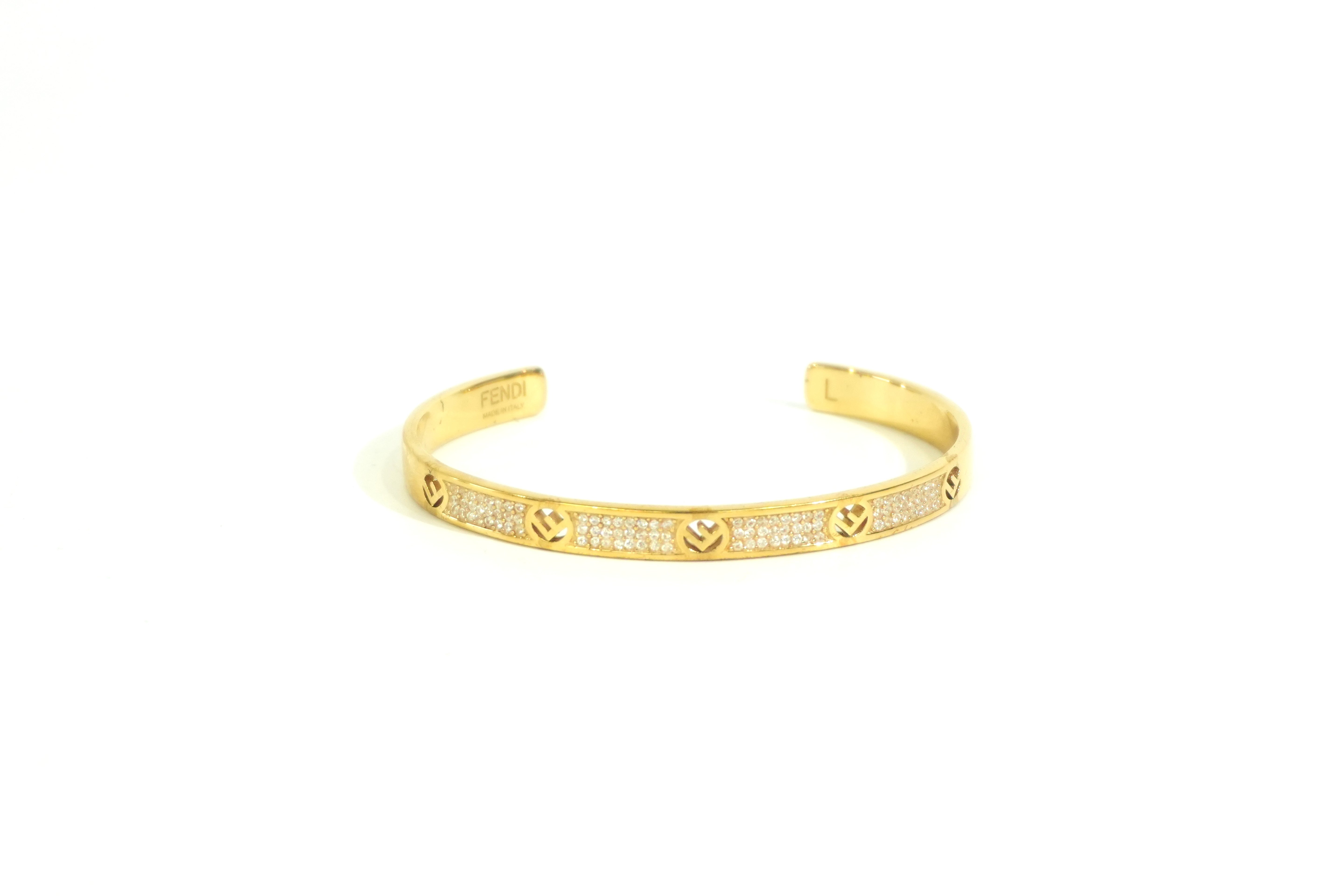 Pre-owned Fendi Bangle Gold tone