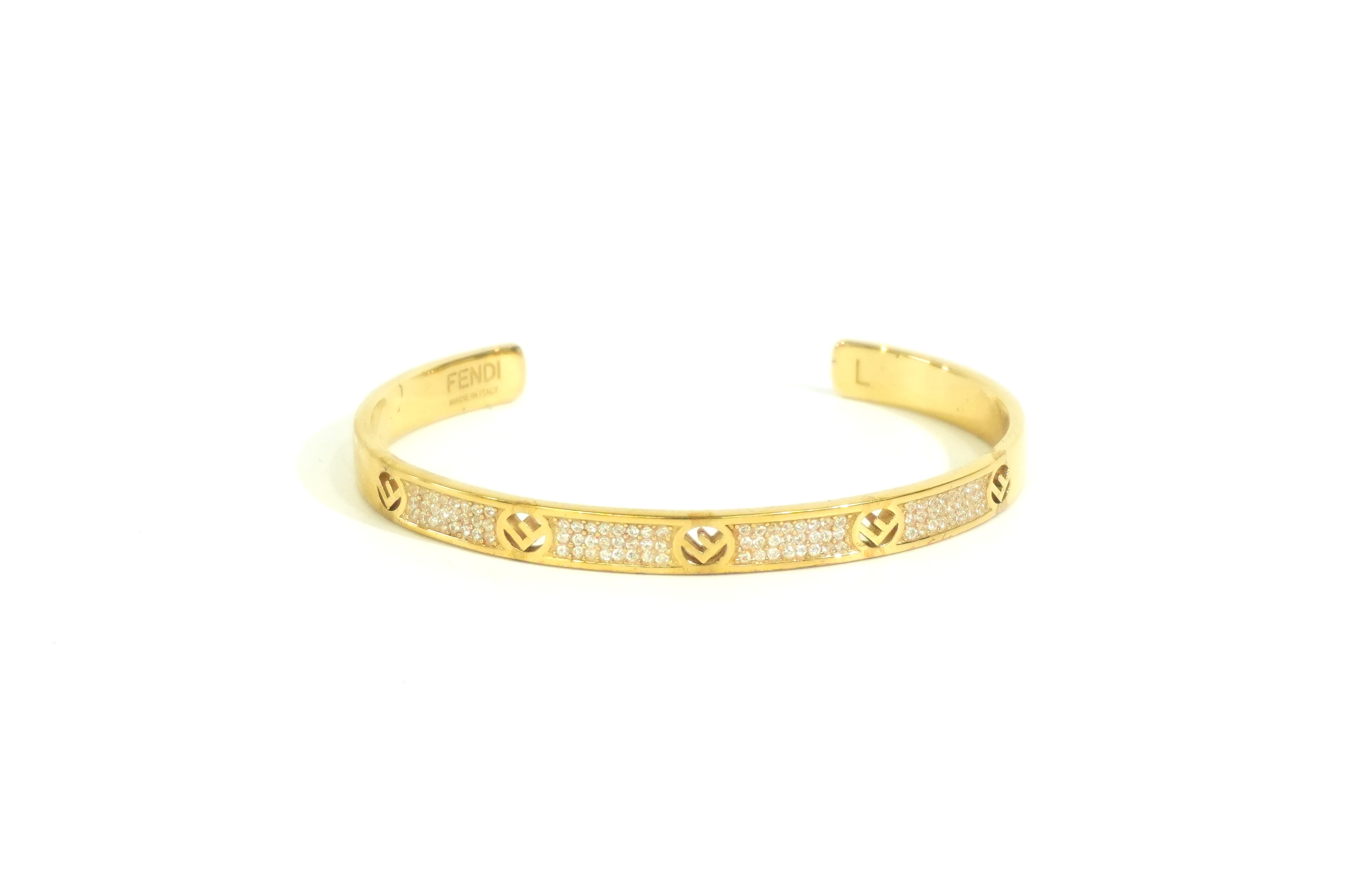 Pre-owned Fendi Bangle Gold tone