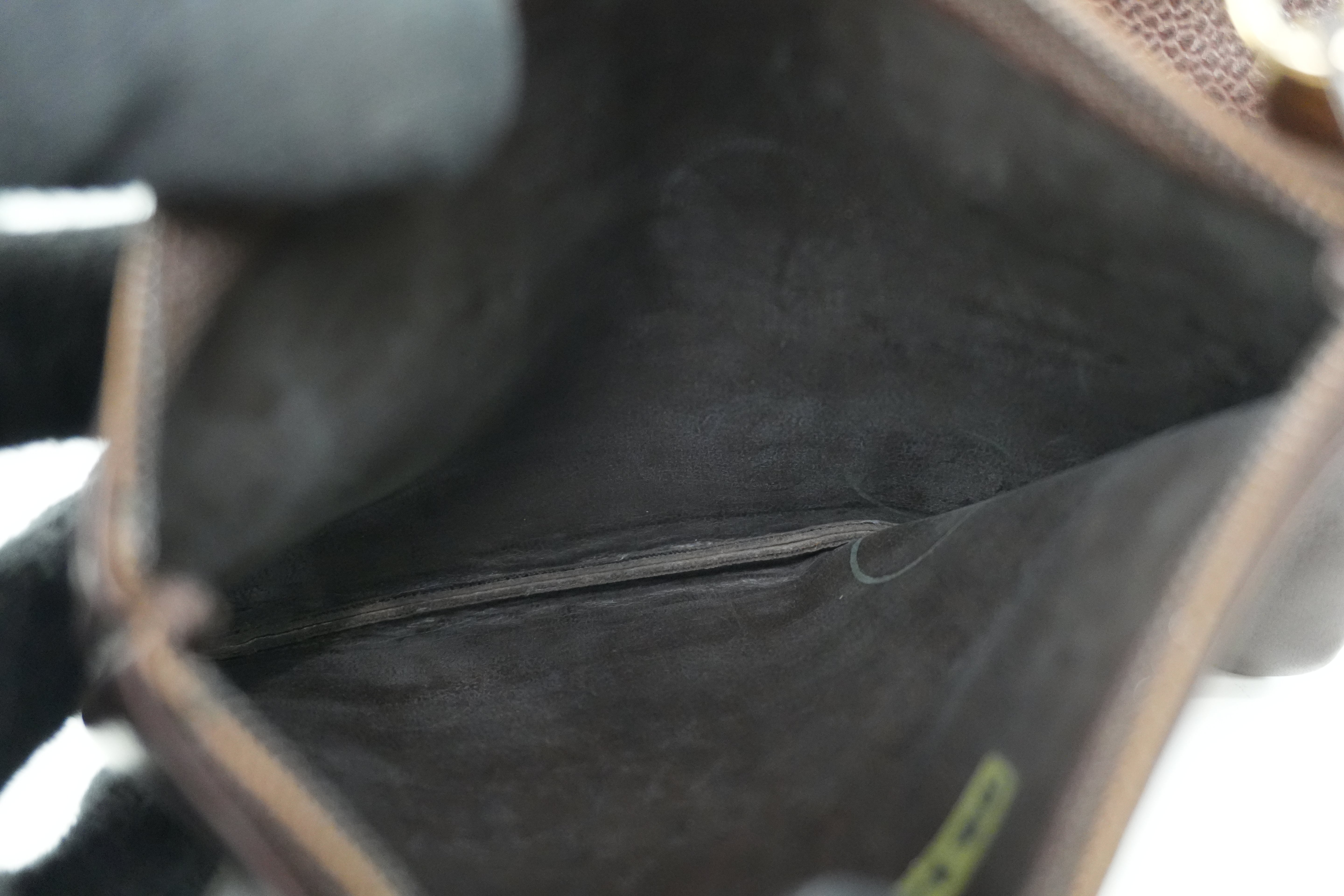 Chanel Caviar Skin Chain Shoulder Bag Bucket Shoulder Bag Brown Used