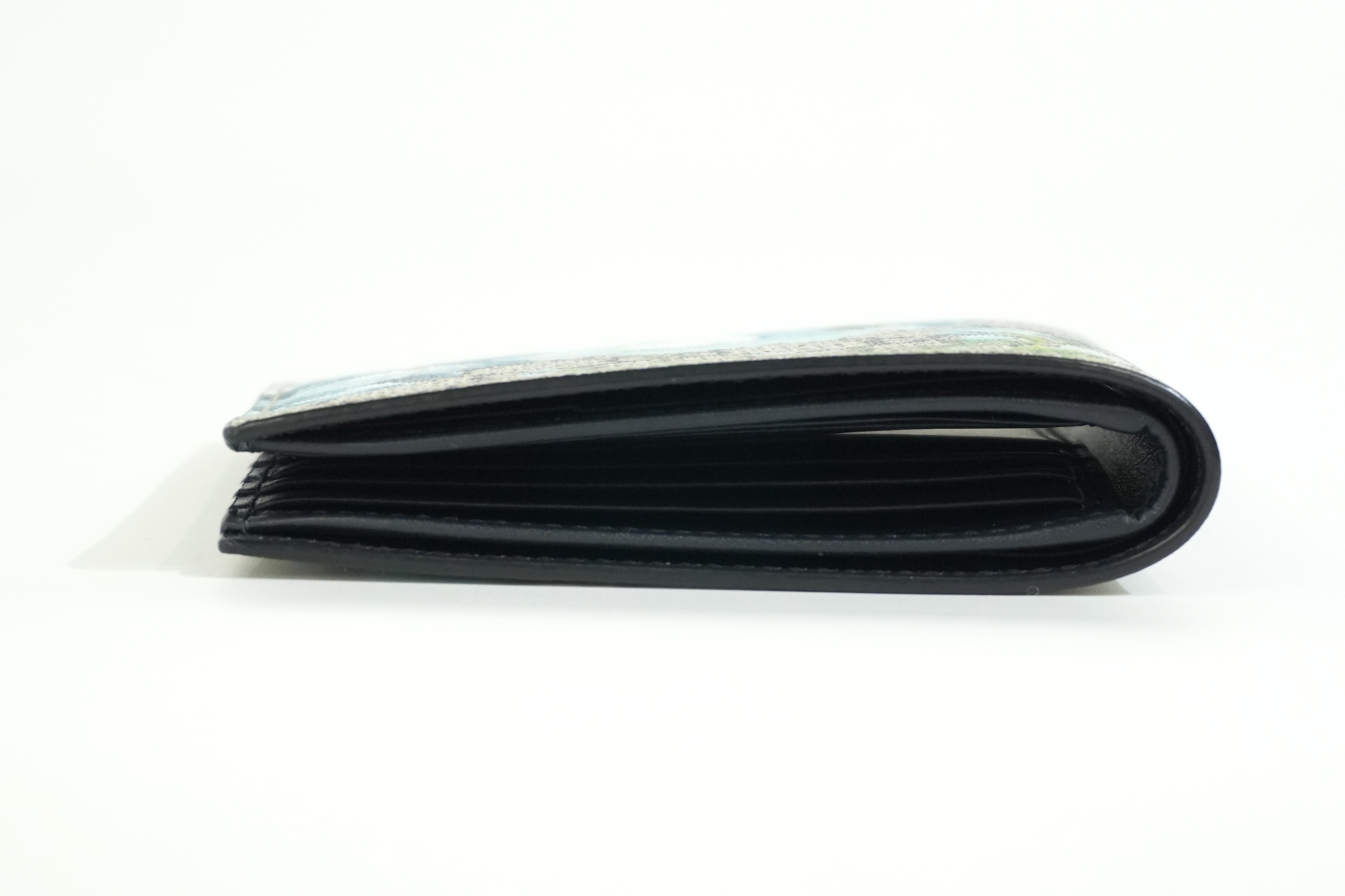Pre-owned Gucci Blooms Bilfold Wallet Blue