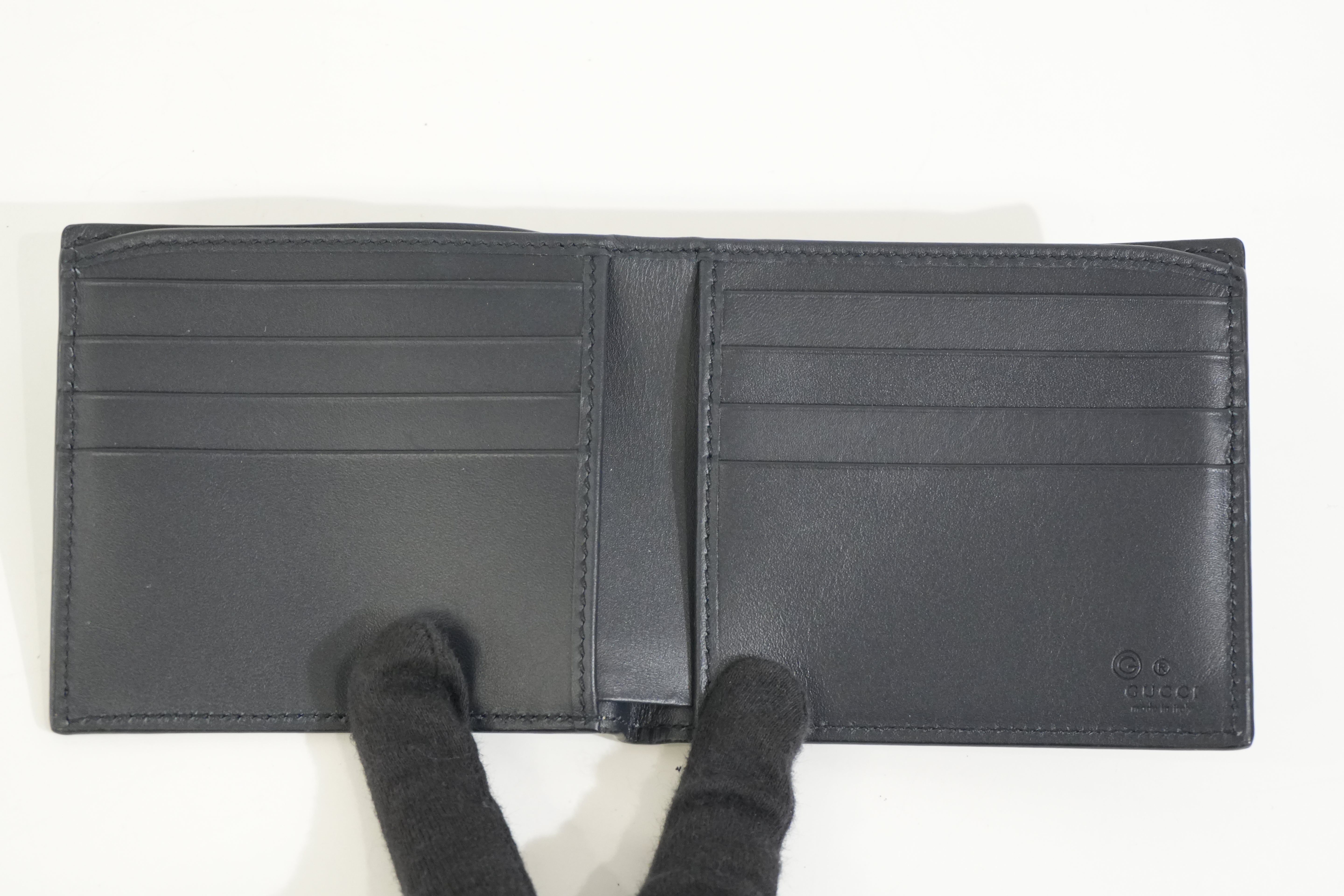 Pre-owned Gucci Blooms Bilfold Wallet Blue