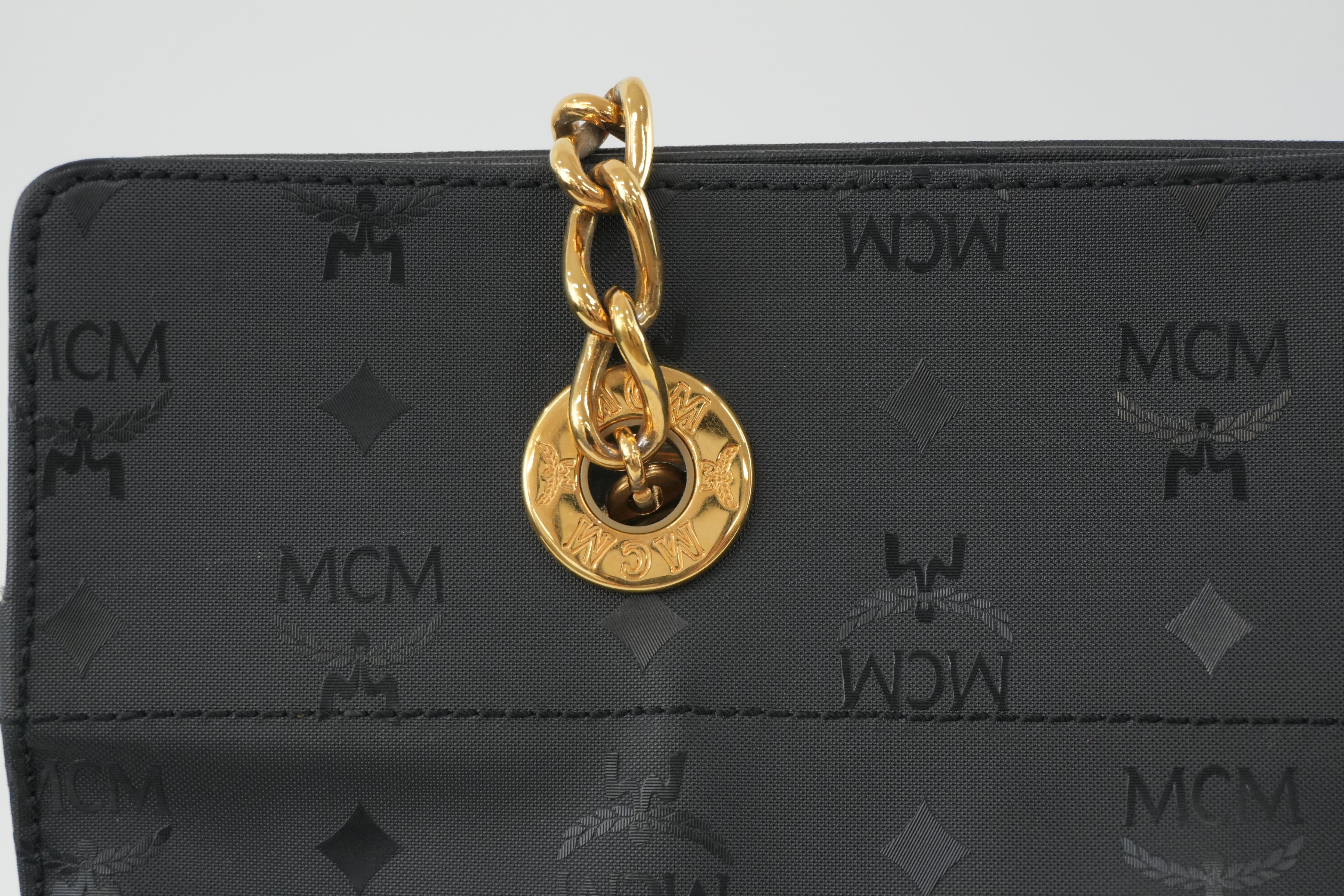 MCM Tote Bag Black Used
