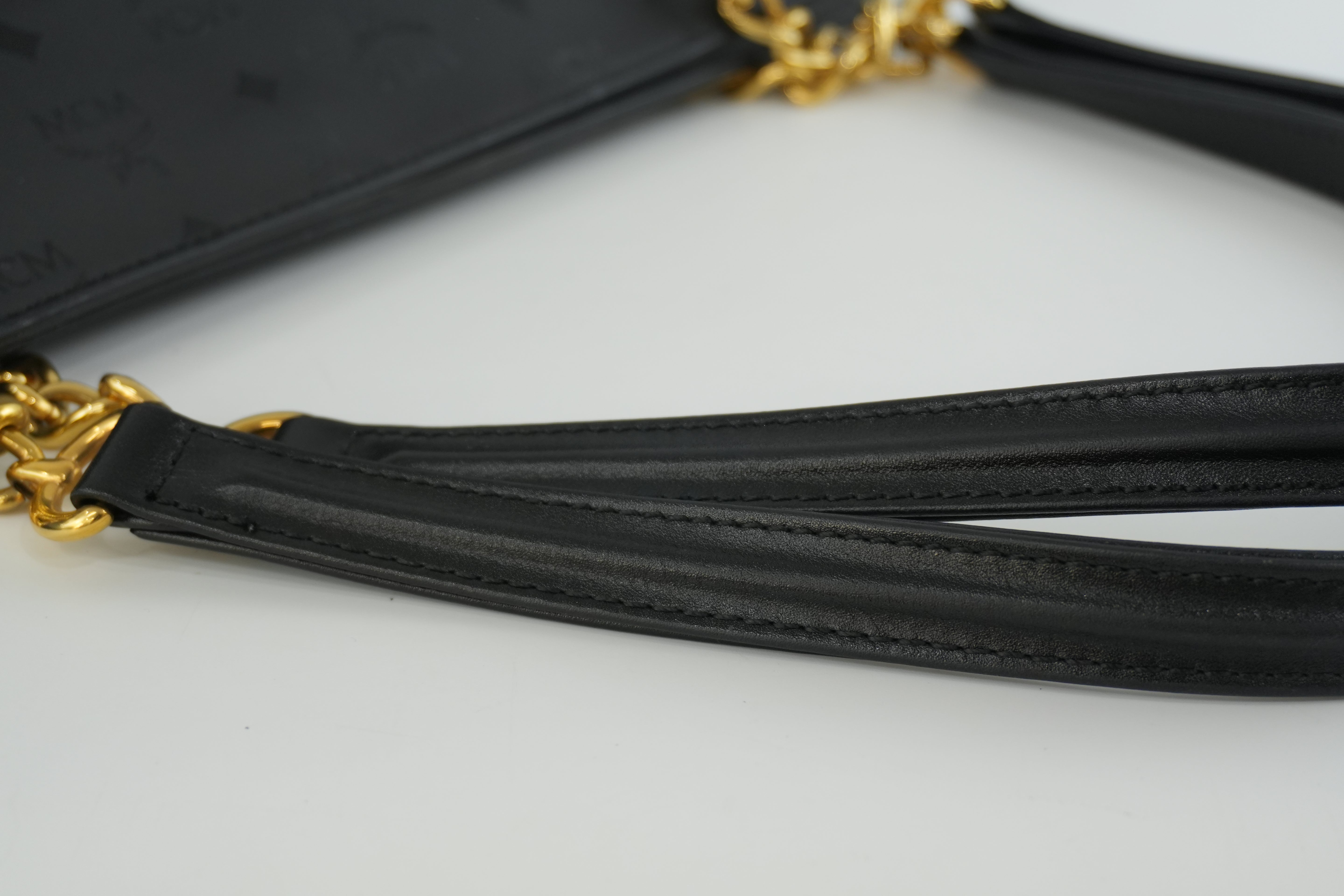 MCM Tote Bag Black Used