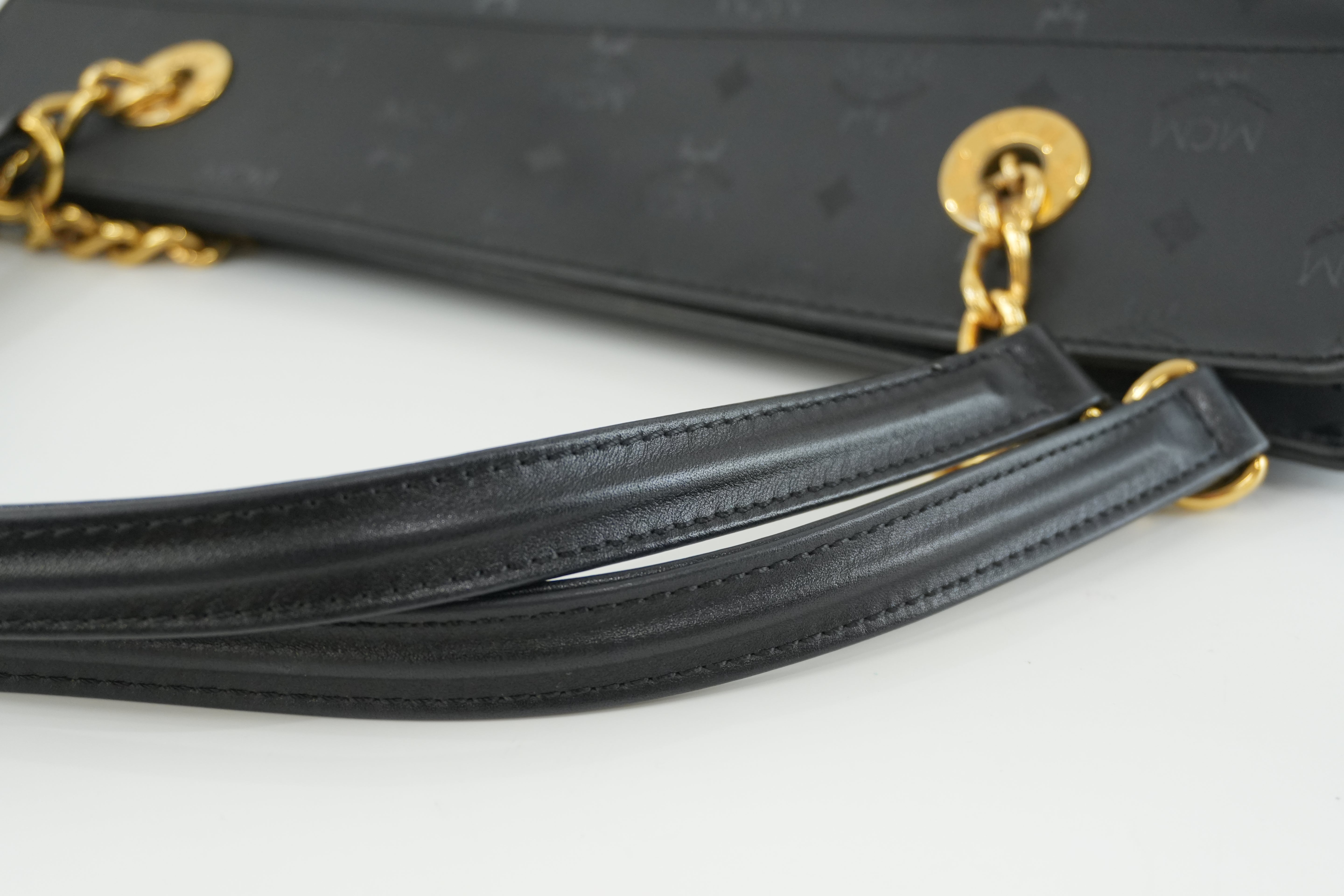 MCM Tote Bag Black Used