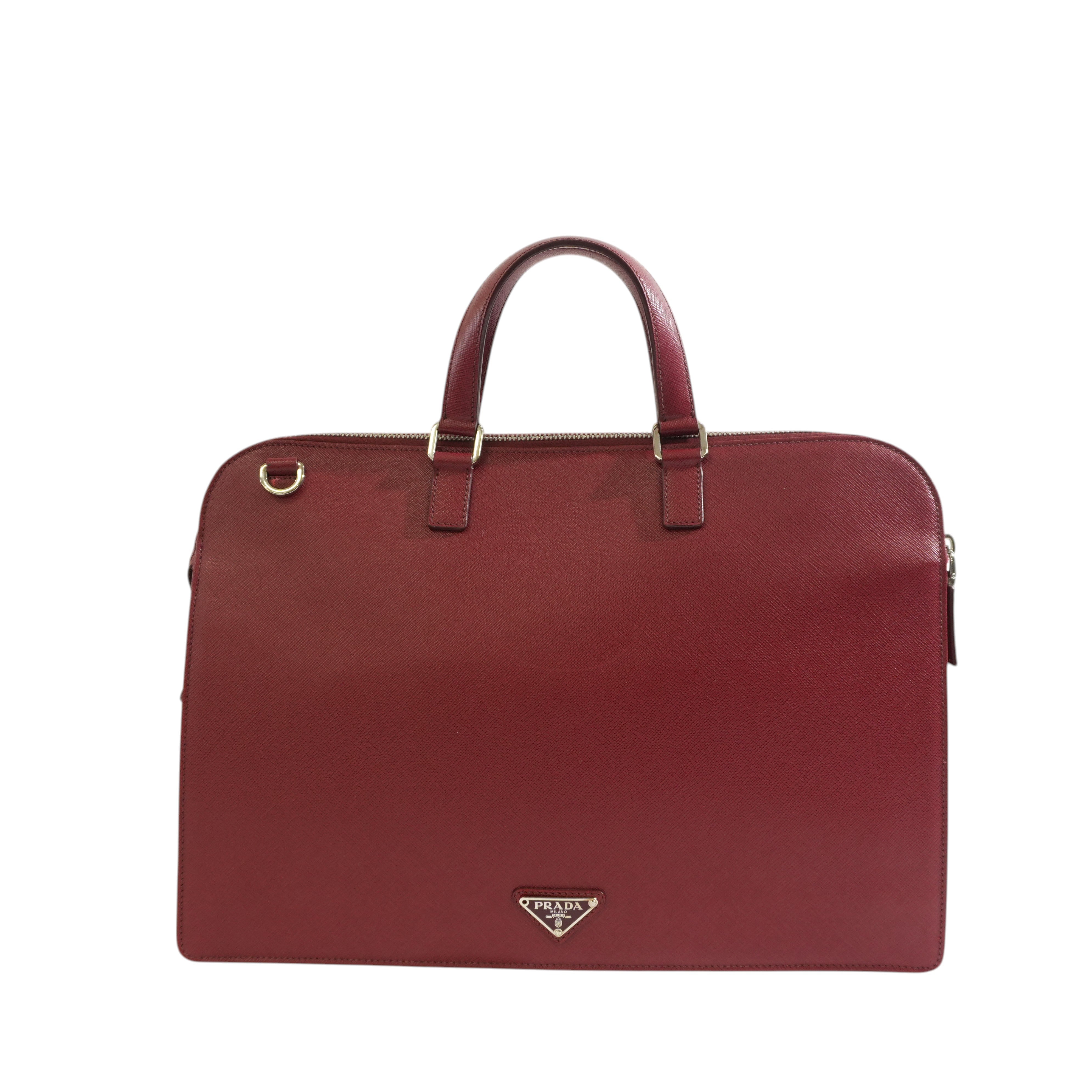 Pre-owned Prada Laptop Handbag Red