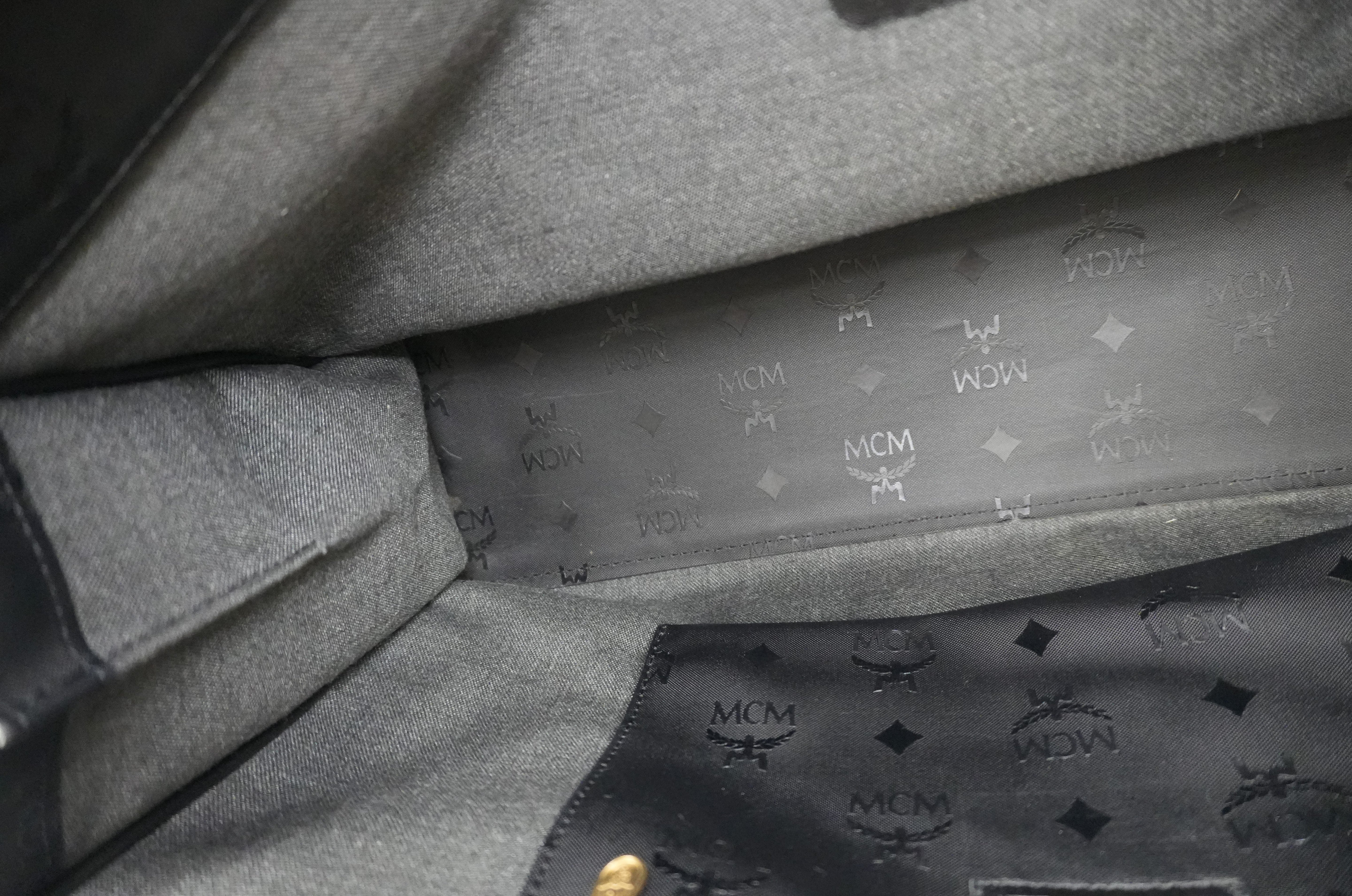 MCM Tote Bag Black Used