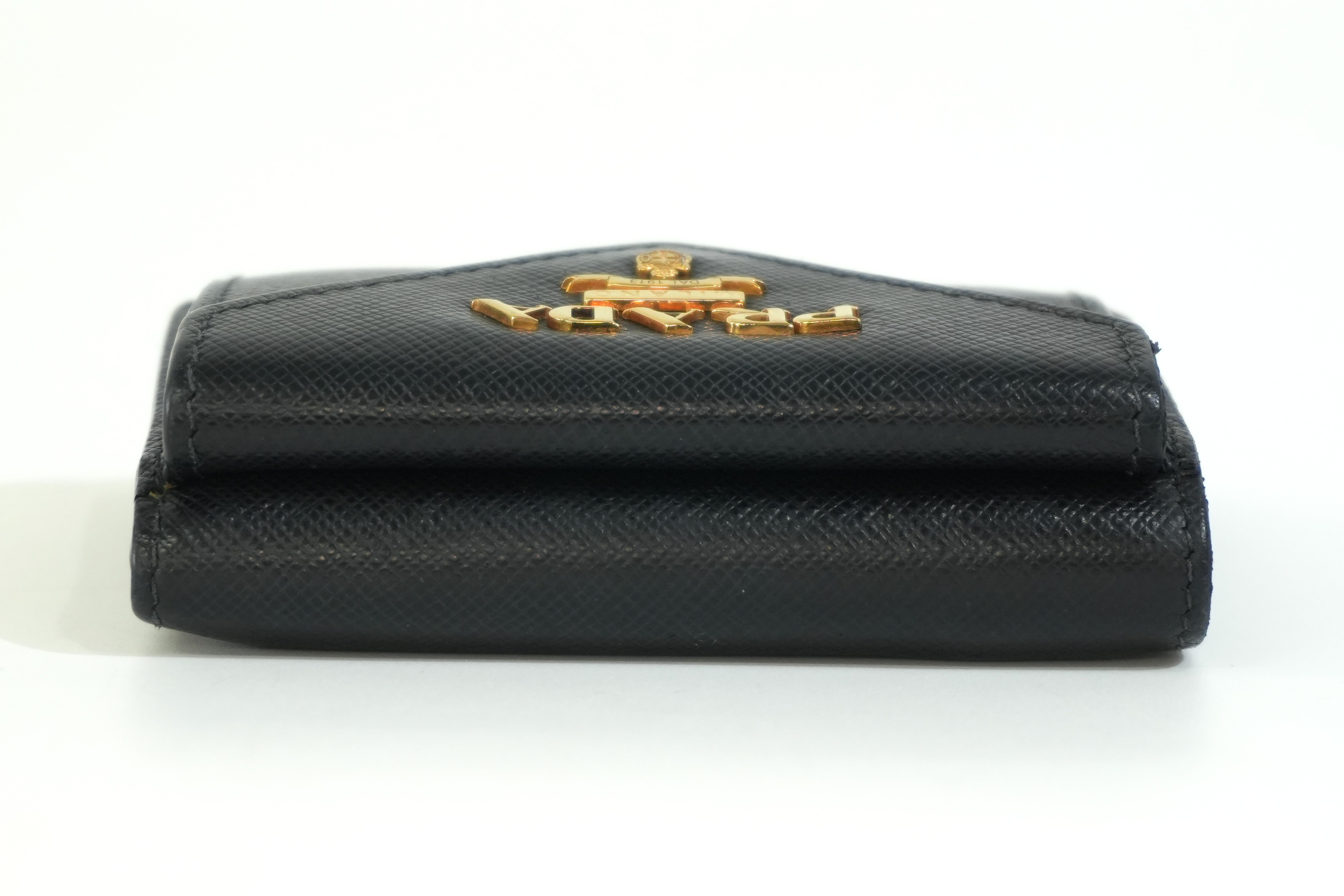 Pre-owned Prada Compact Wallet Black