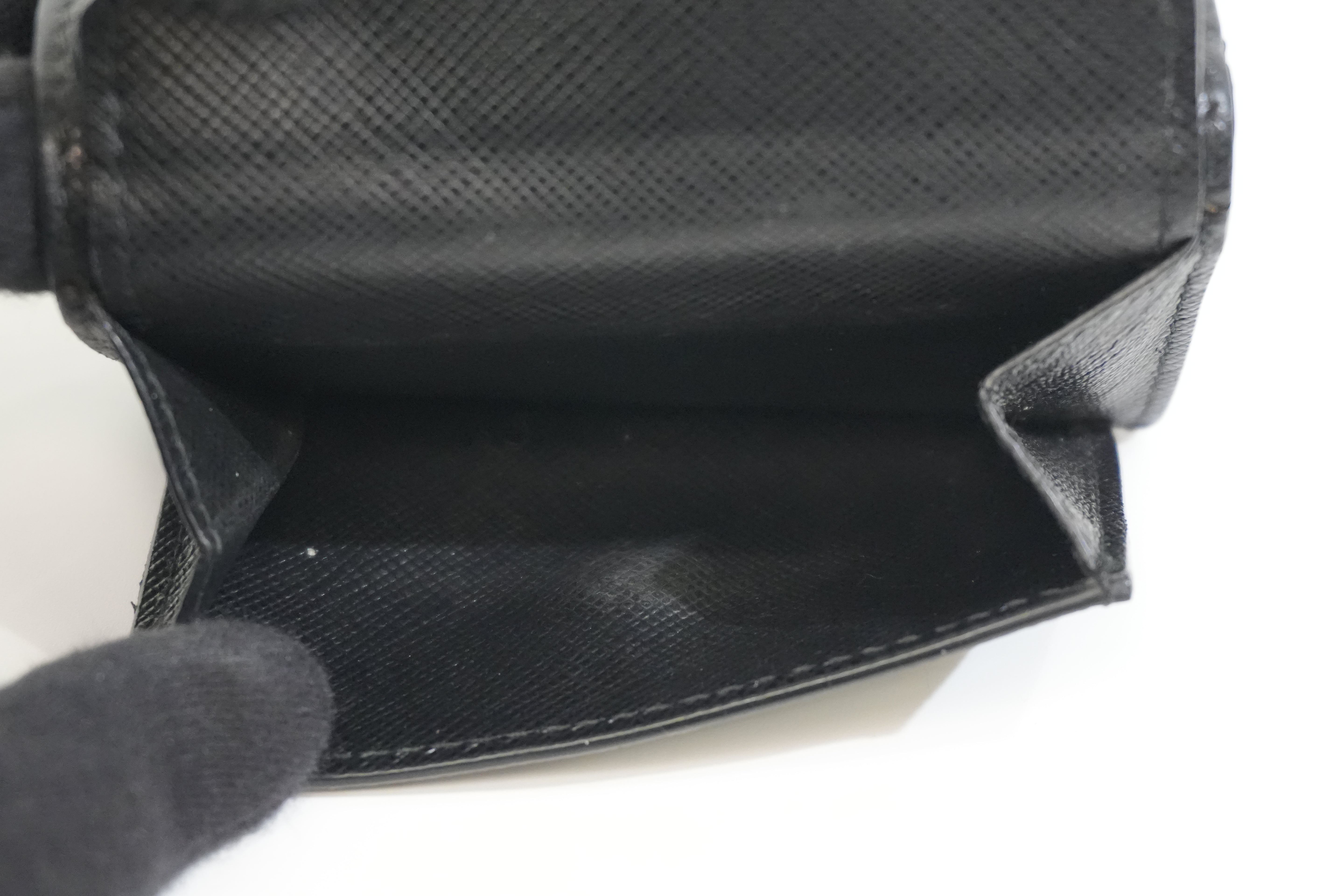 Pre-owned Prada Compact Wallet Black
