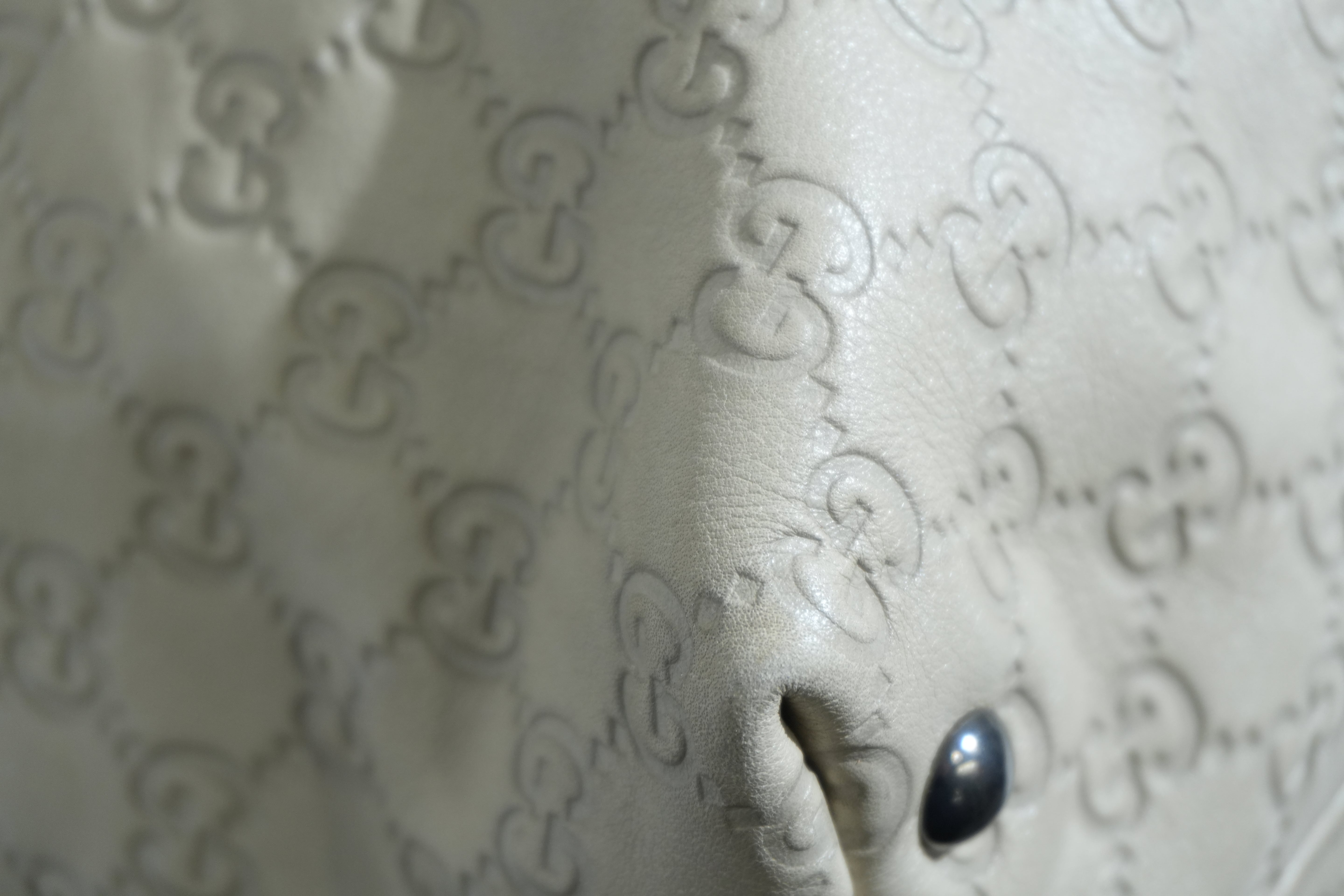 Pre-owned Gucci Guccisima Icon Bit Tote Bag Ivory