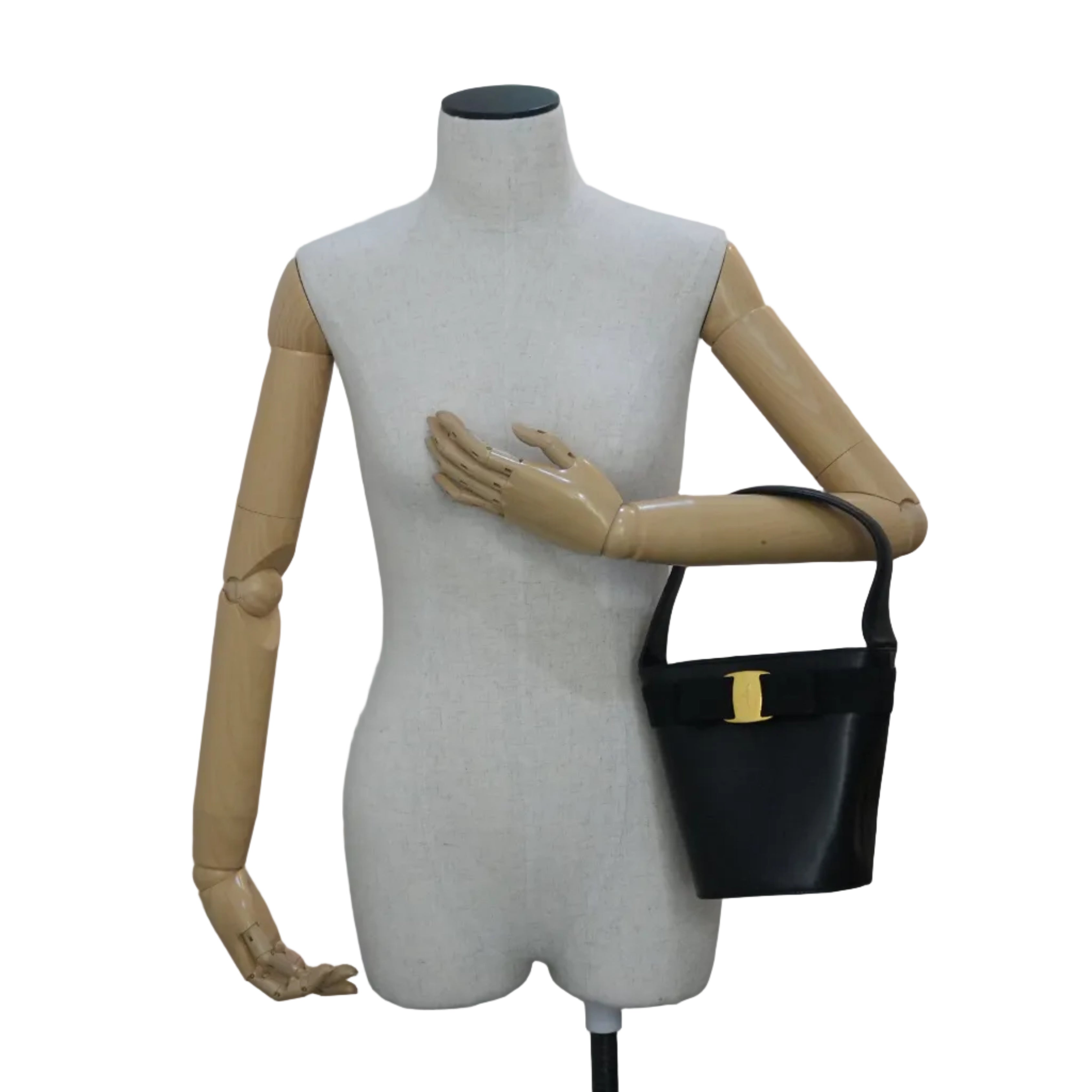 Pre-owned Ferragamo Mini Bucket Bag Black