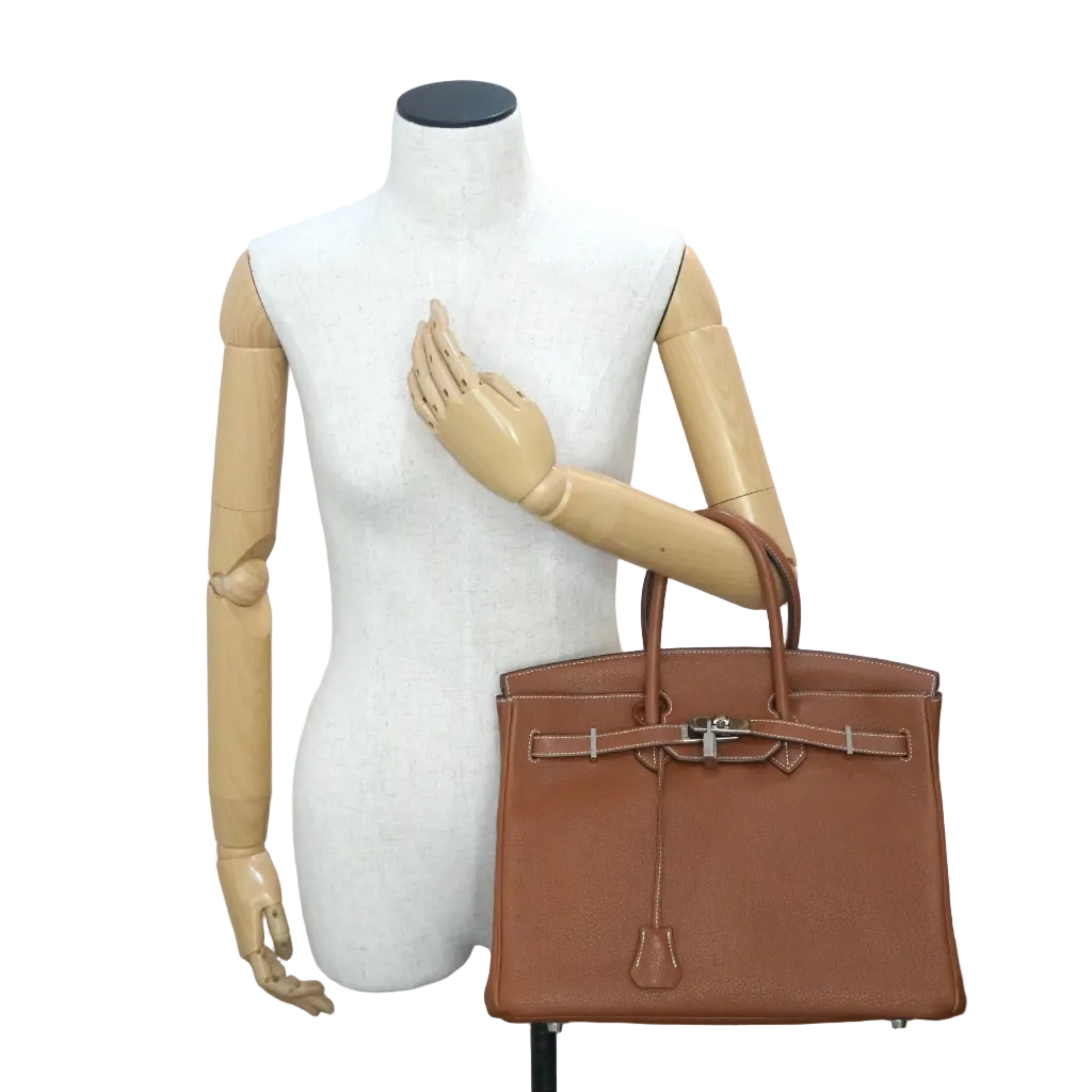 Pre-owned Hermes Togo Leather Birkin 35 Gold