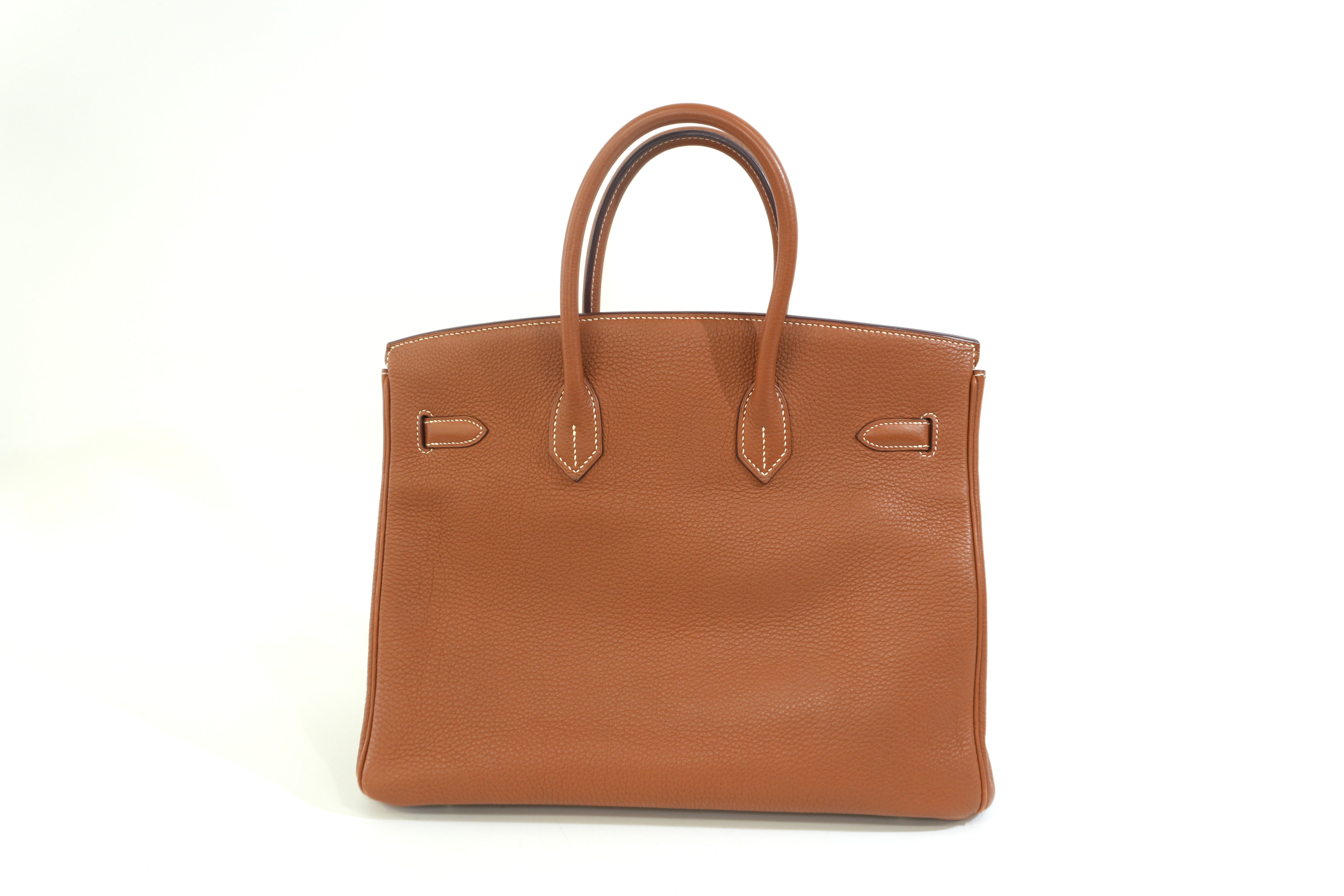 Pre-owned Hermes Togo Leather Birkin 35 Gold