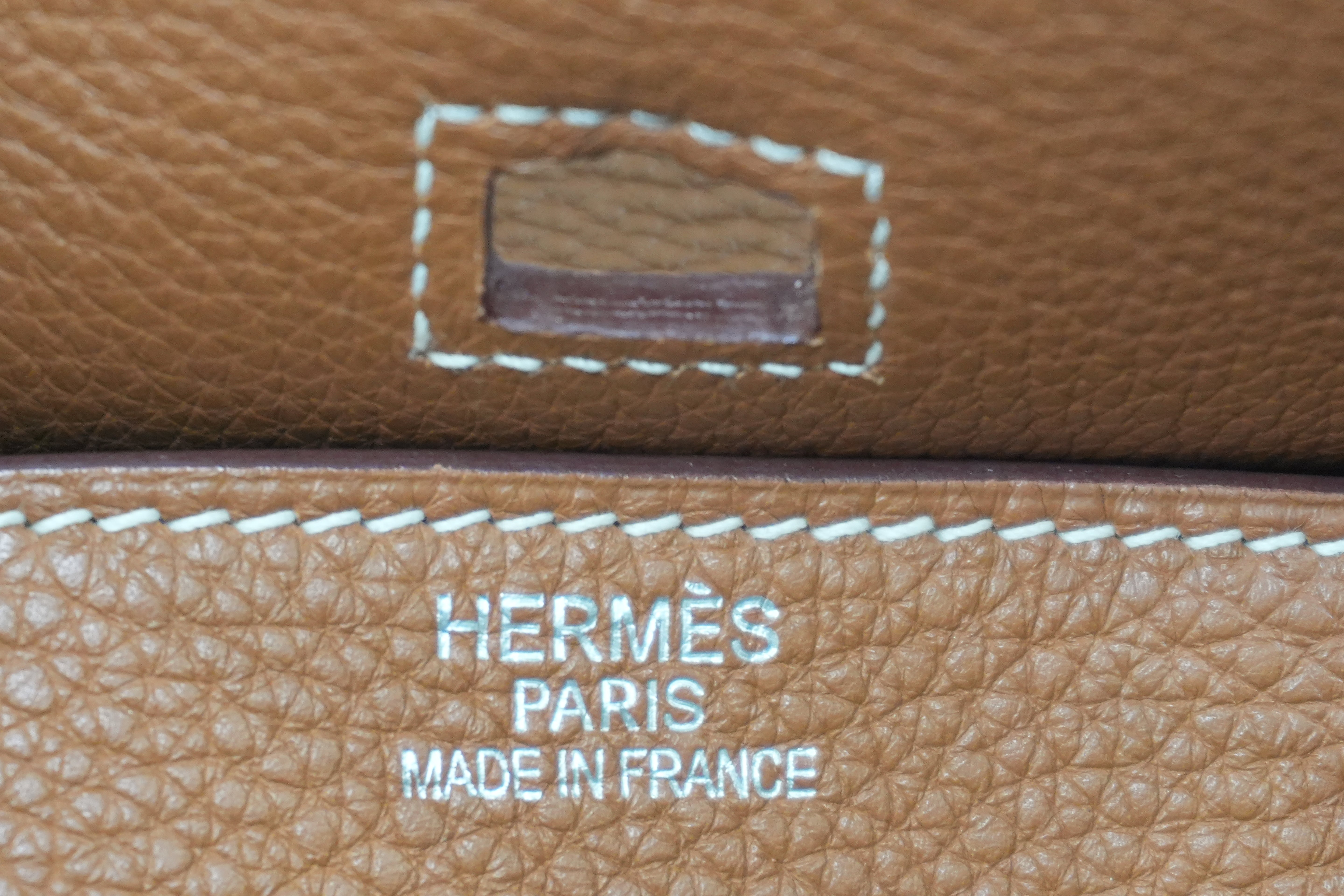 Pre-owned Hermes Togo Leather Birkin 35 Gold