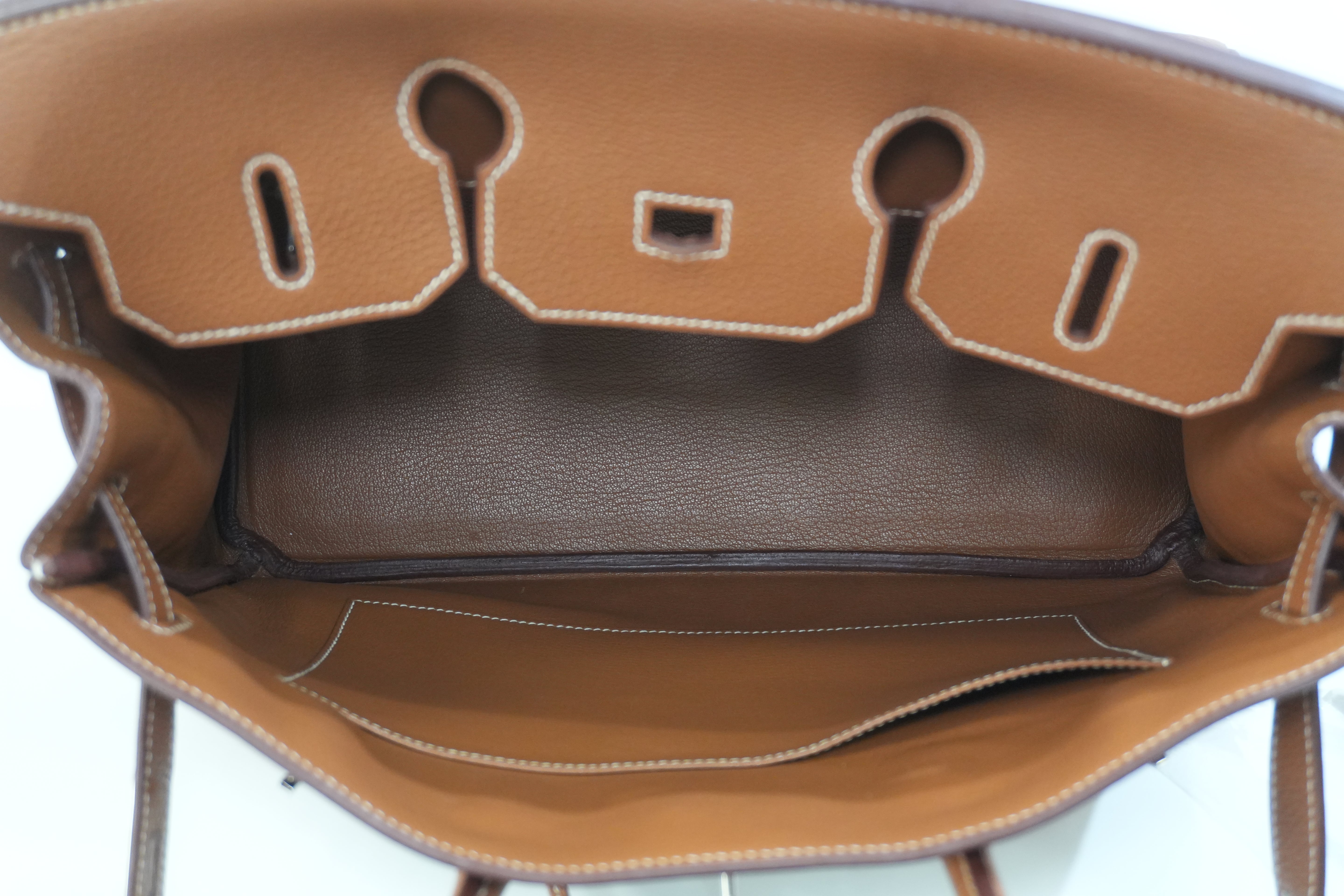 Pre-owned Hermes Togo Leather Birkin 35 Gold