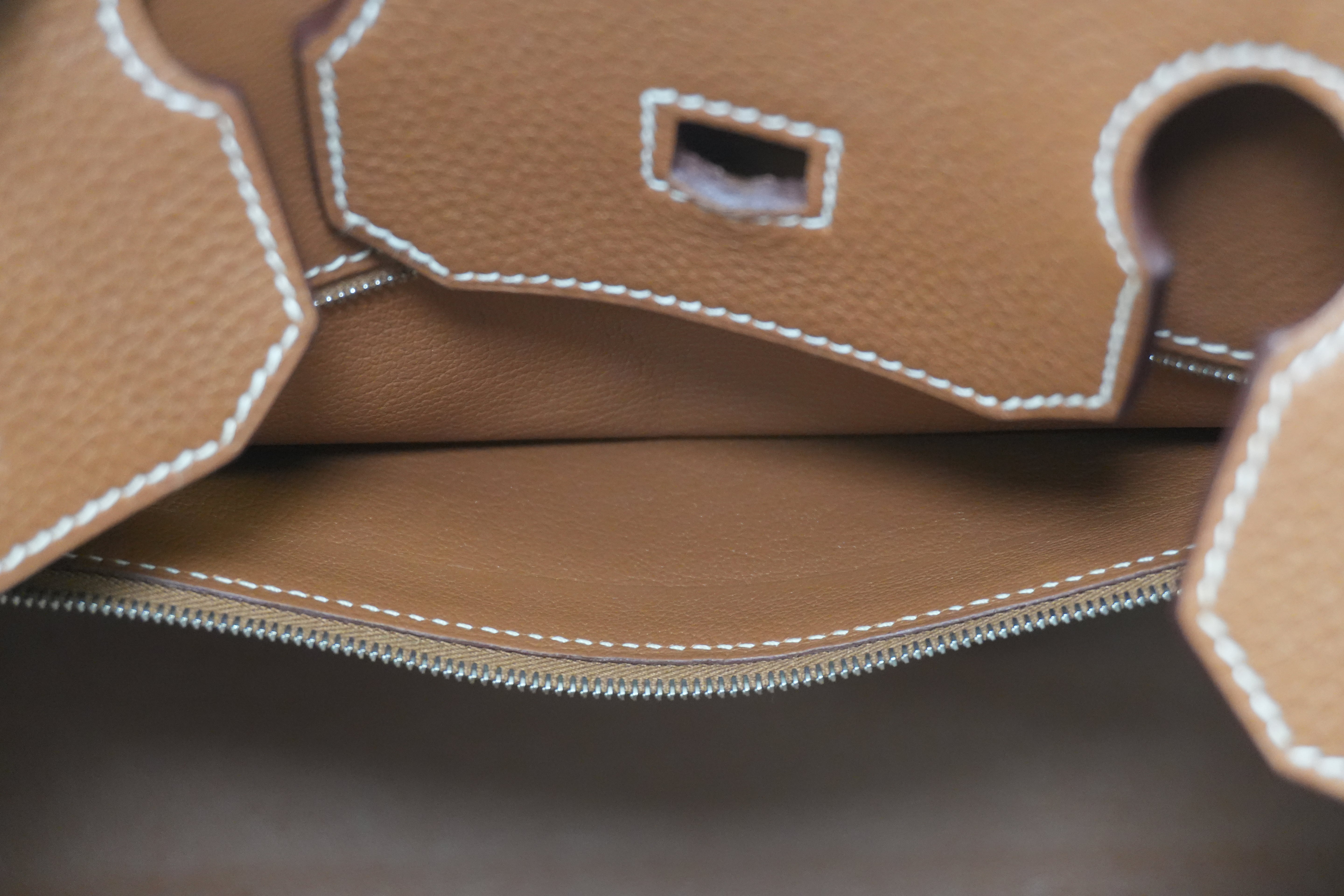 Pre-owned Hermes Togo Leather Birkin 35 Gold
