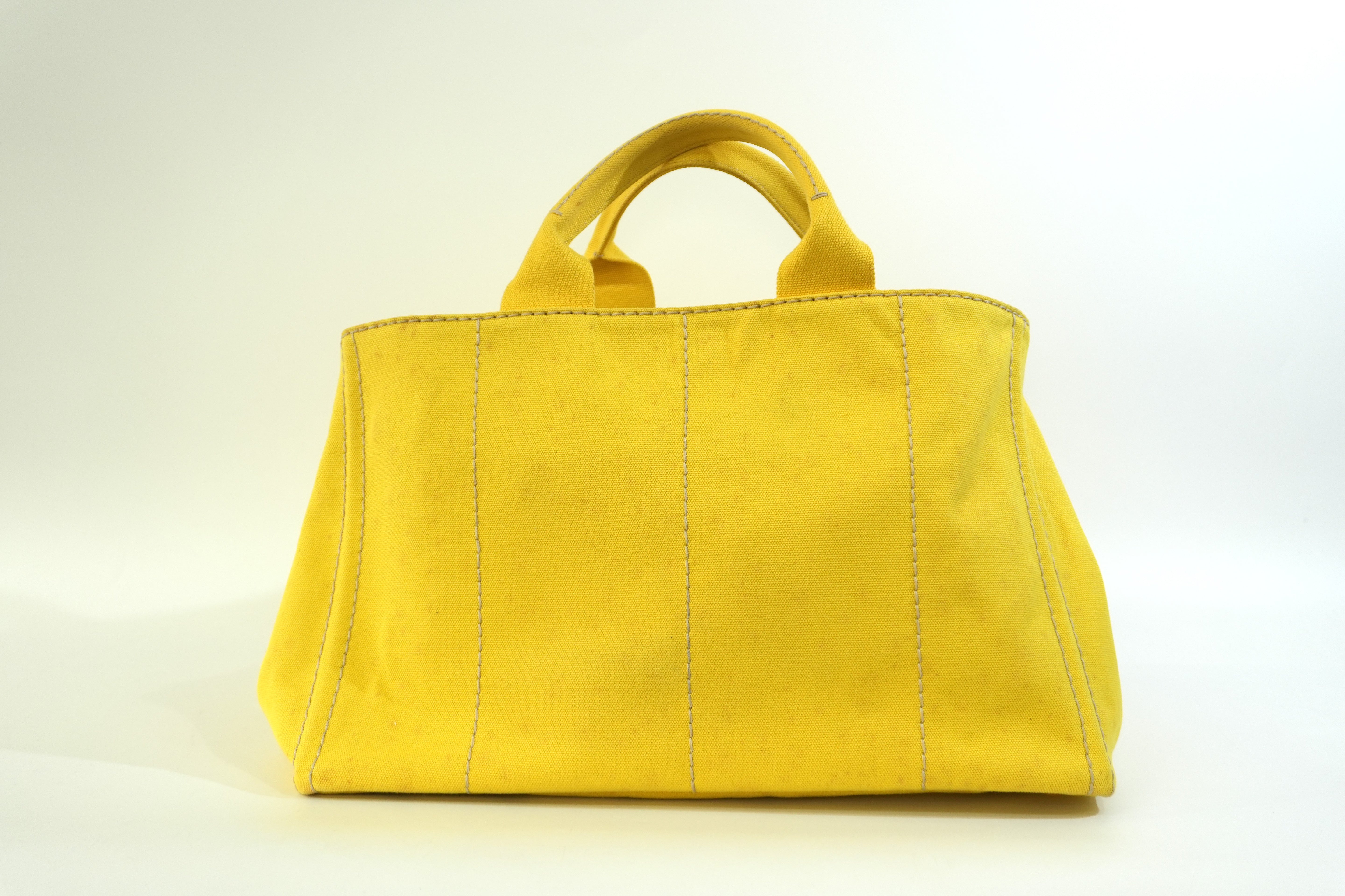 Pre-owned Prada Canapa Two Way Shoulder Bag Yellow