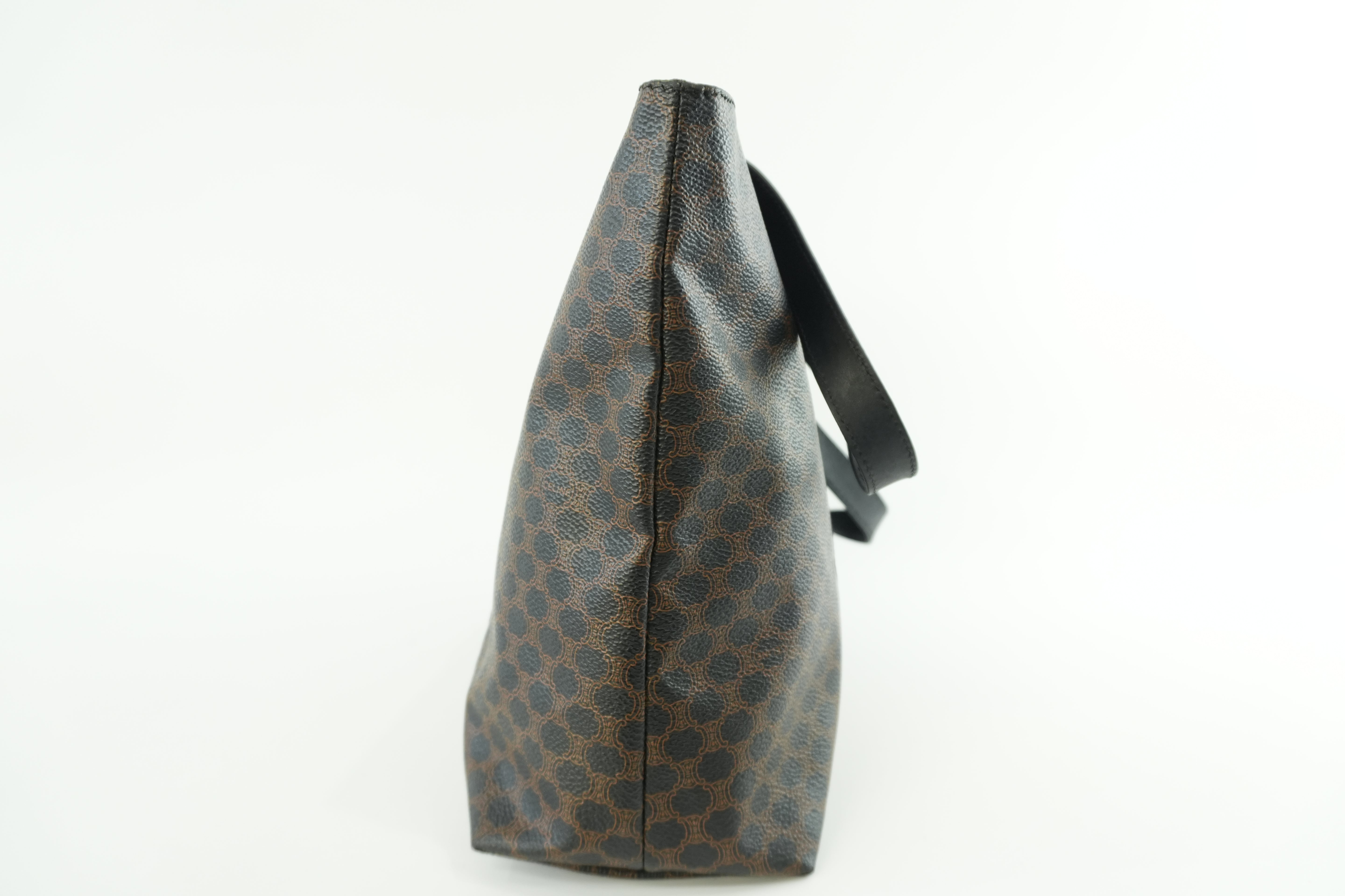 Celine Macadam Tote Bag Black Used