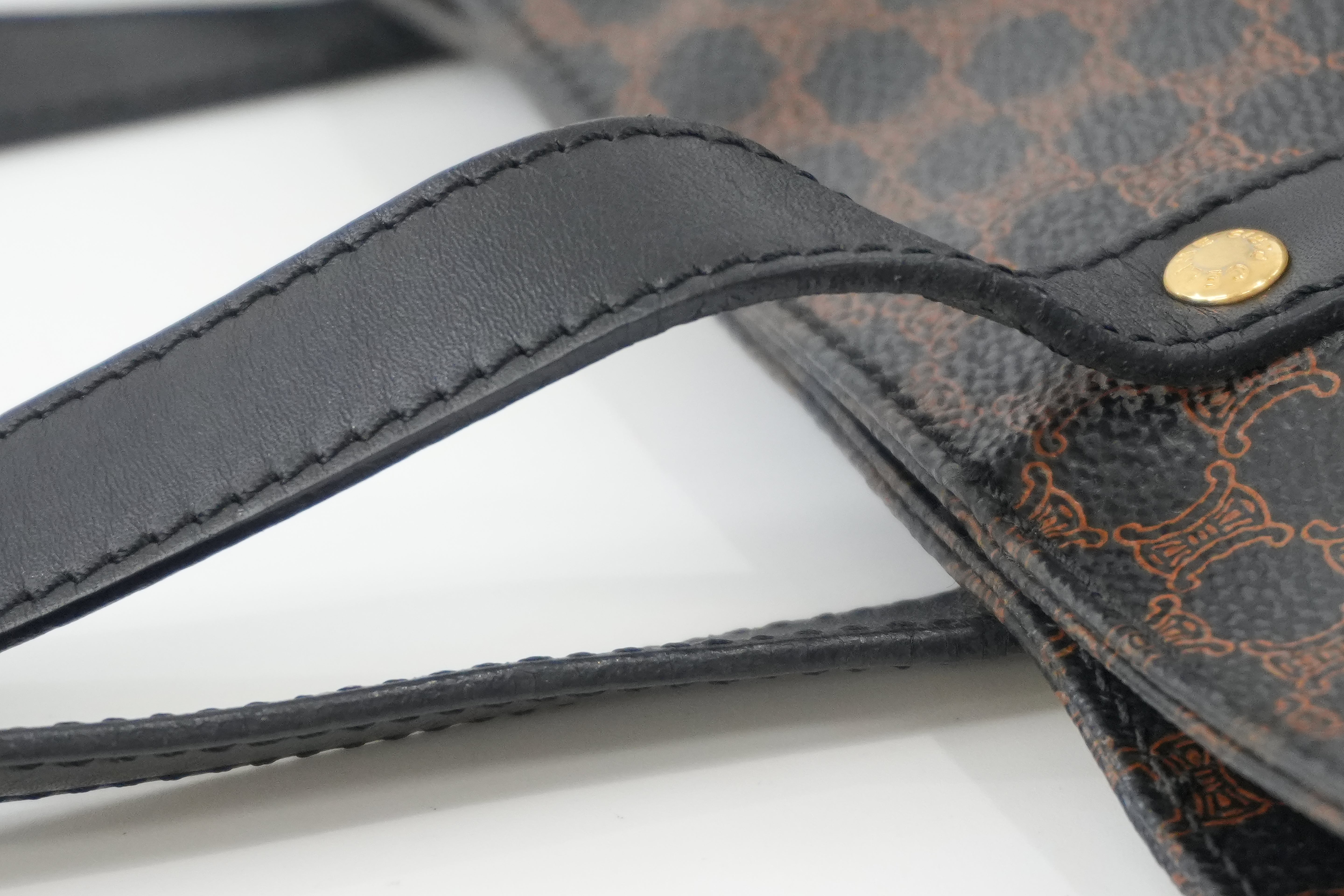 Celine Macadam Tote Bag Black Used