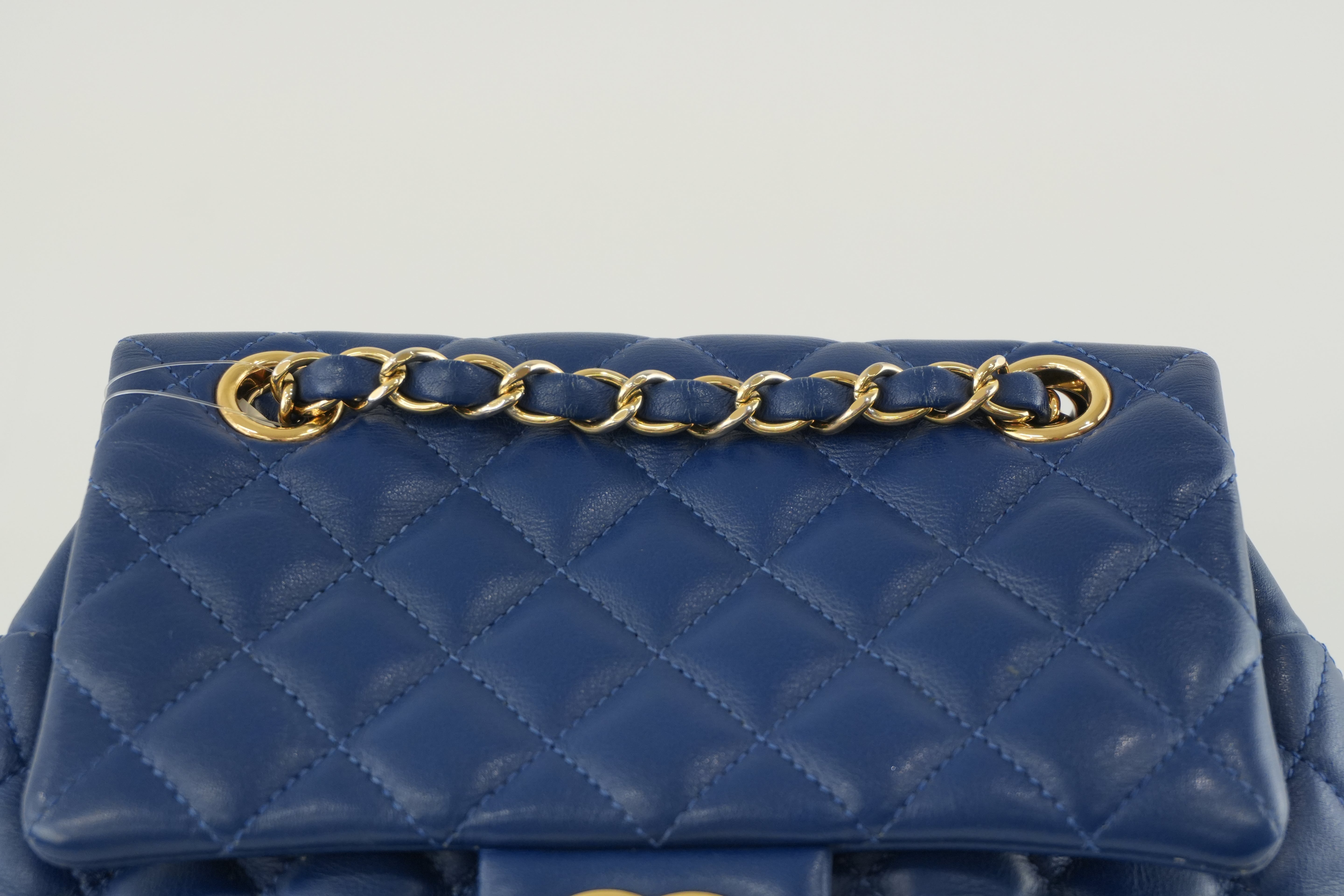 Chanel Lambskin Backpack Blue Used