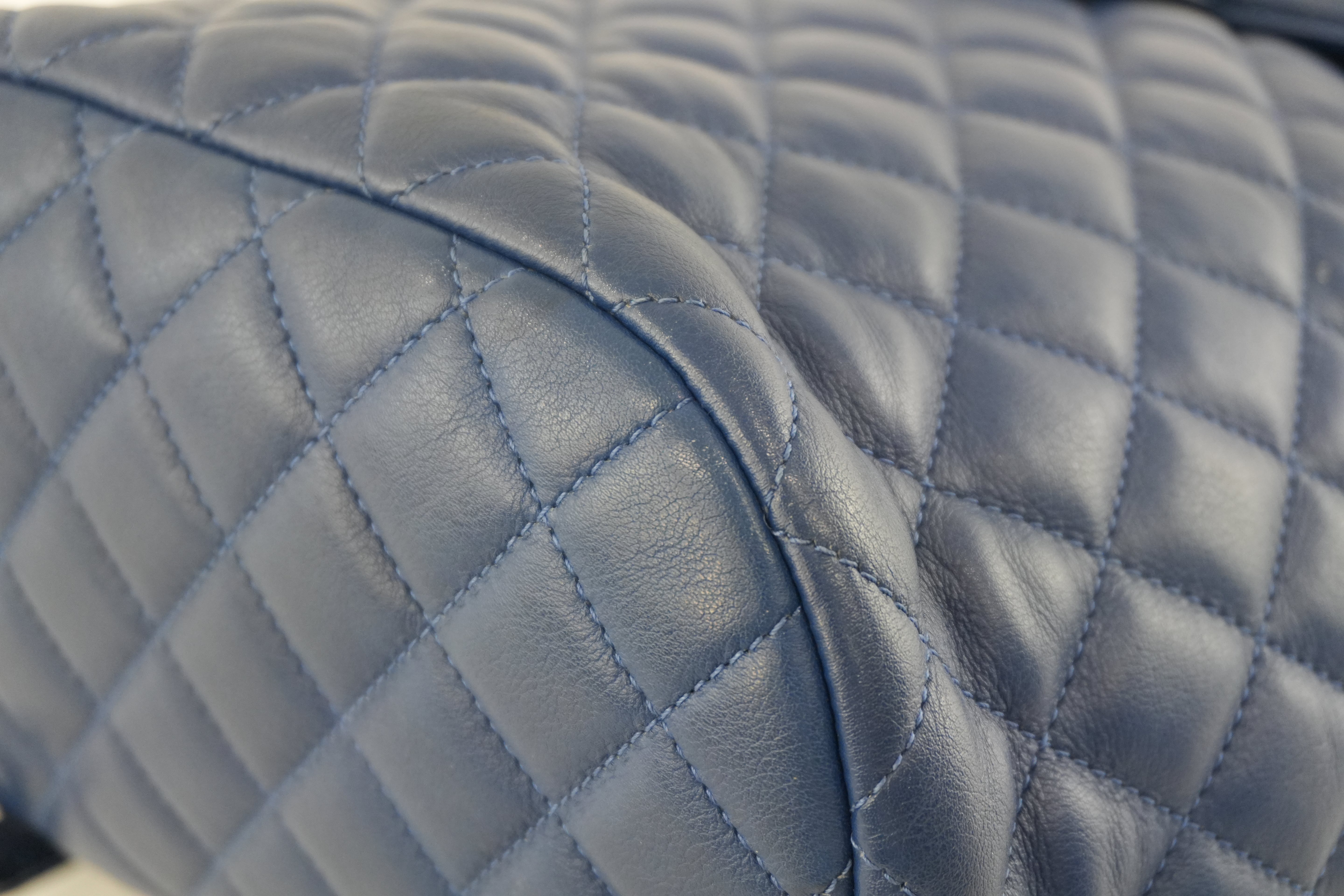 Chanel Lambskin Backpack Blue Used