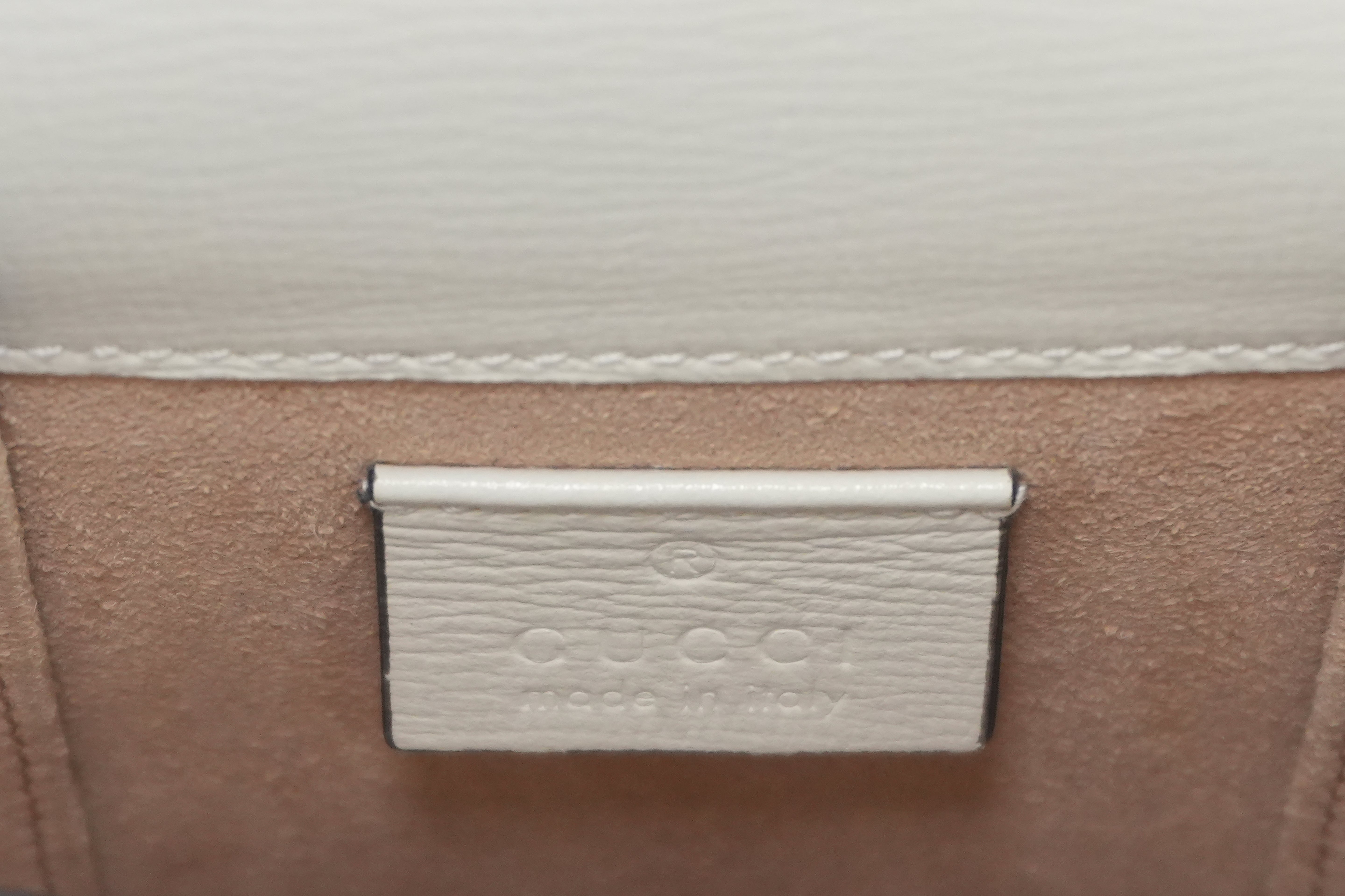 Pre-owned Gucci Horsebit Mini Vertical Shoulder Bag White