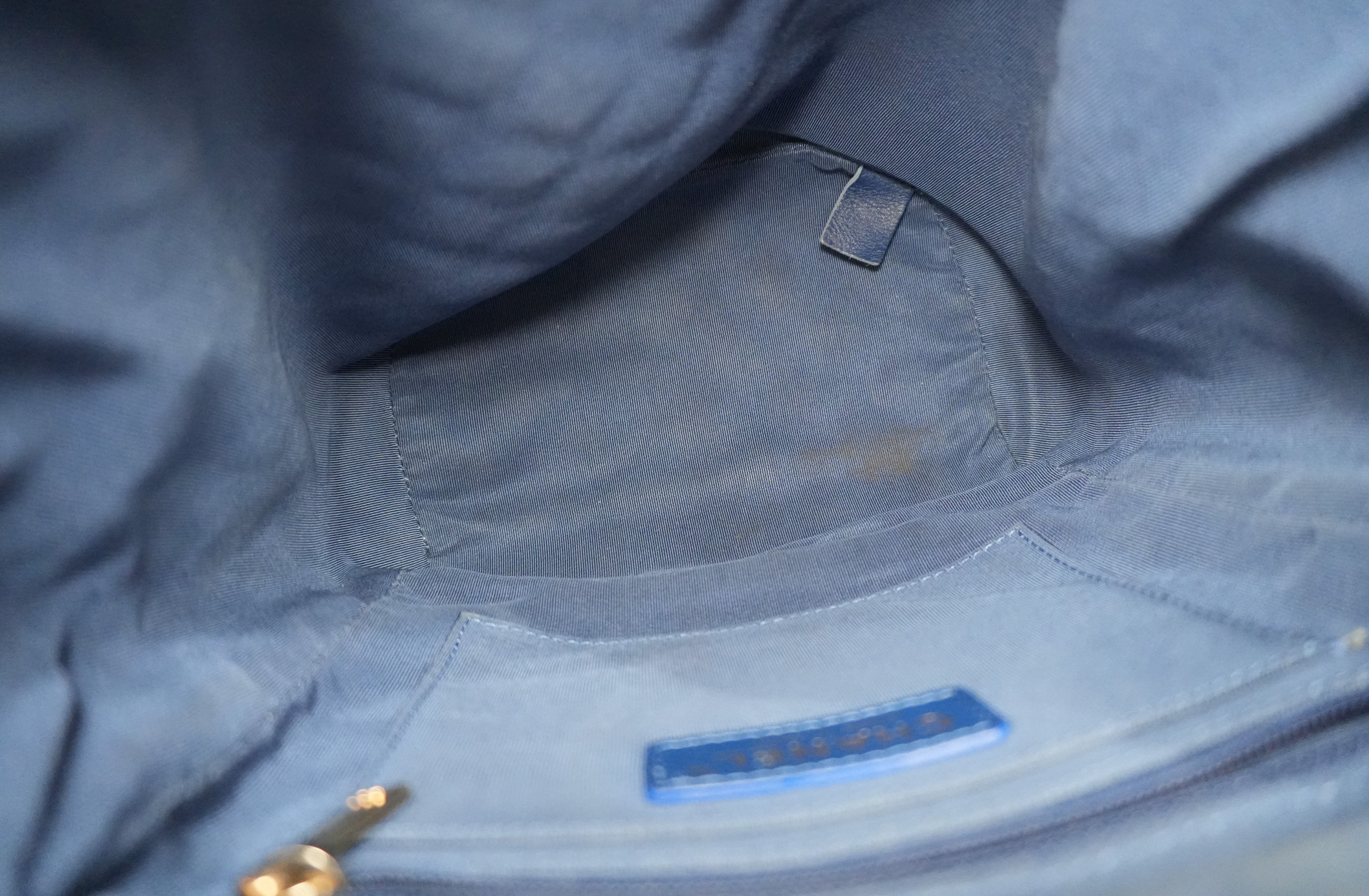 Chanel Lambskin Backpack Blue Used