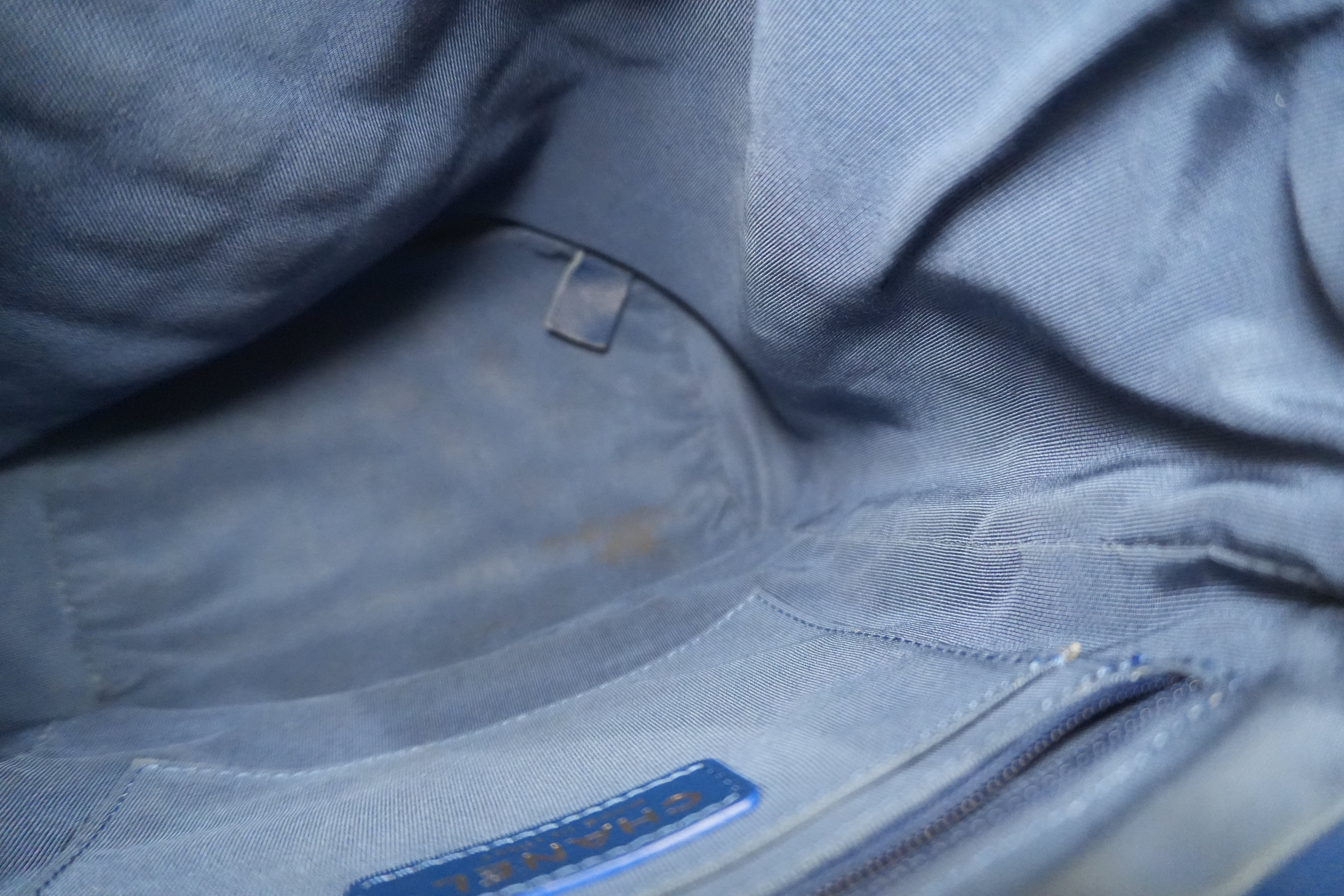 Chanel Lambskin Backpack Blue Used