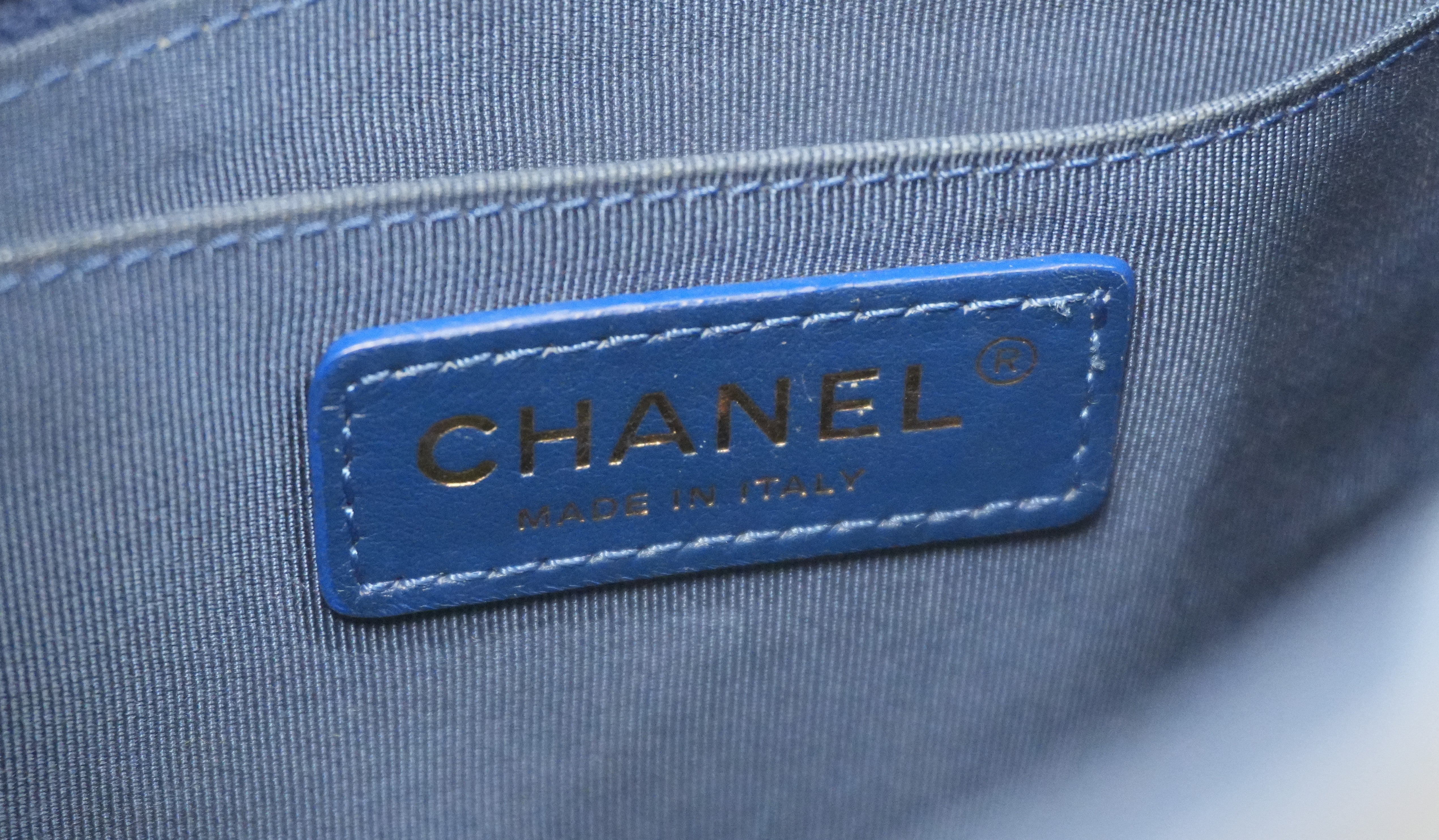 Chanel Lambskin Backpack Blue Used