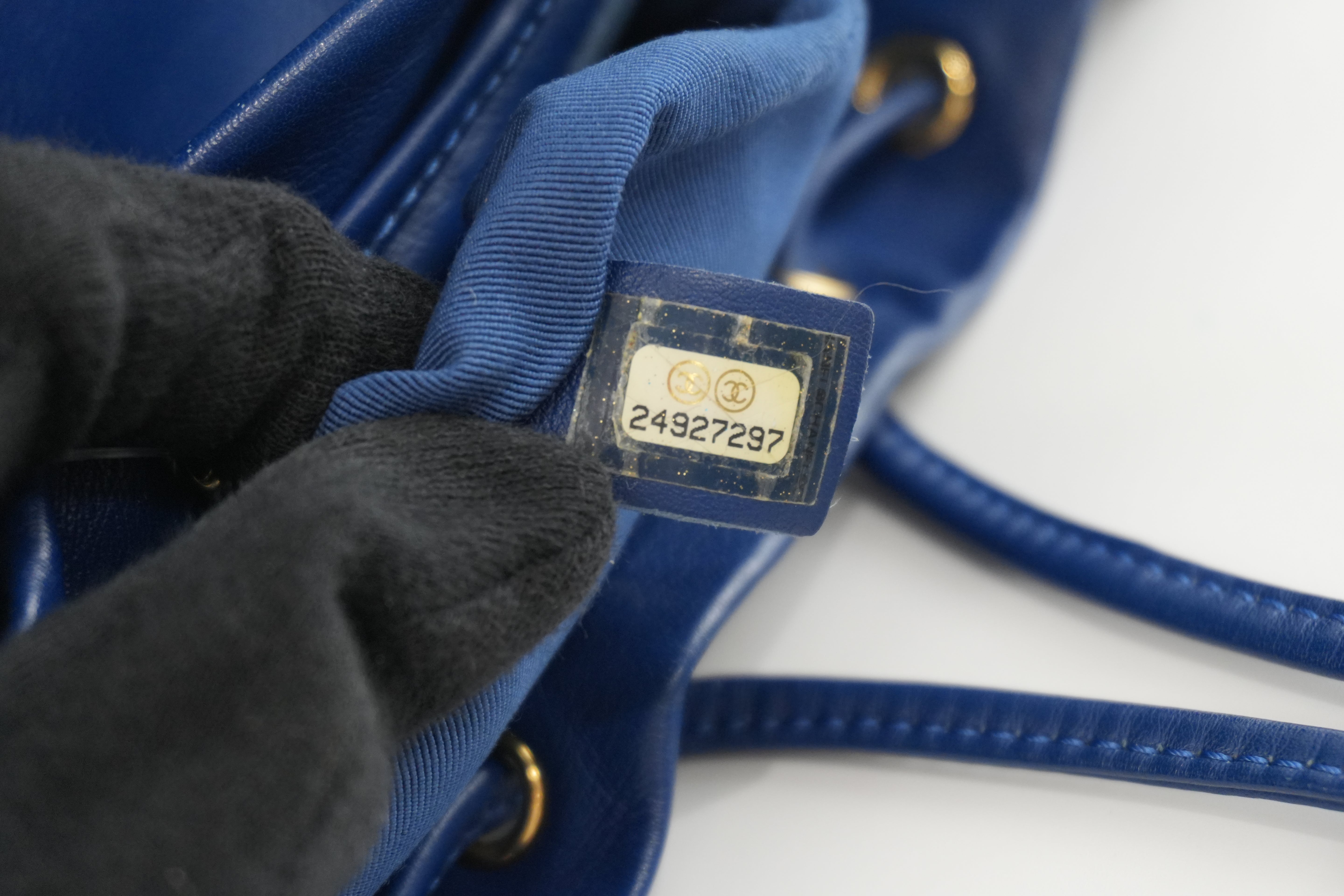 Chanel Lambskin Backpack Blue Used