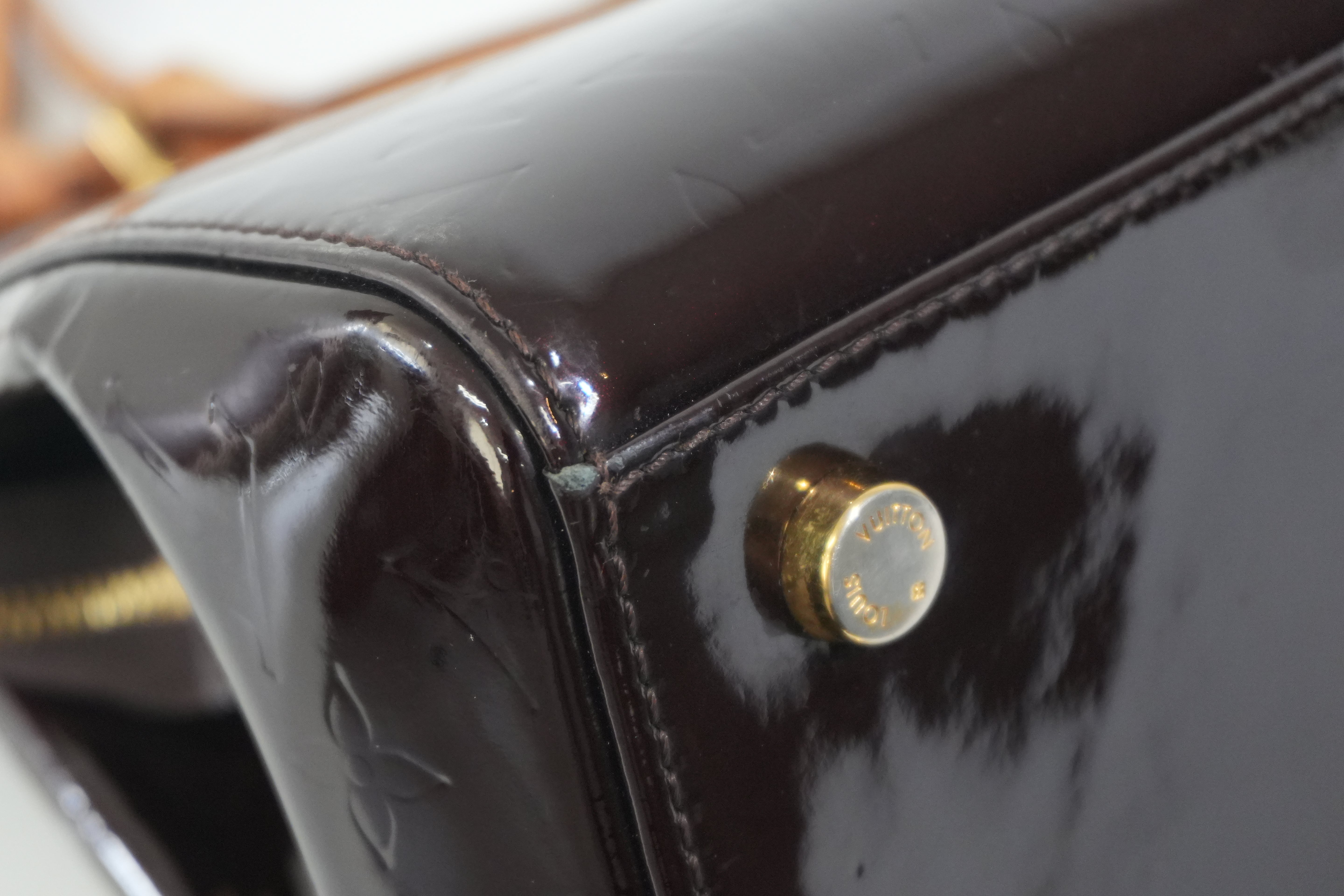 Pre-owned Louis Vuitton Leather Vernis Brea Two Way Shoulder Bag Amarante