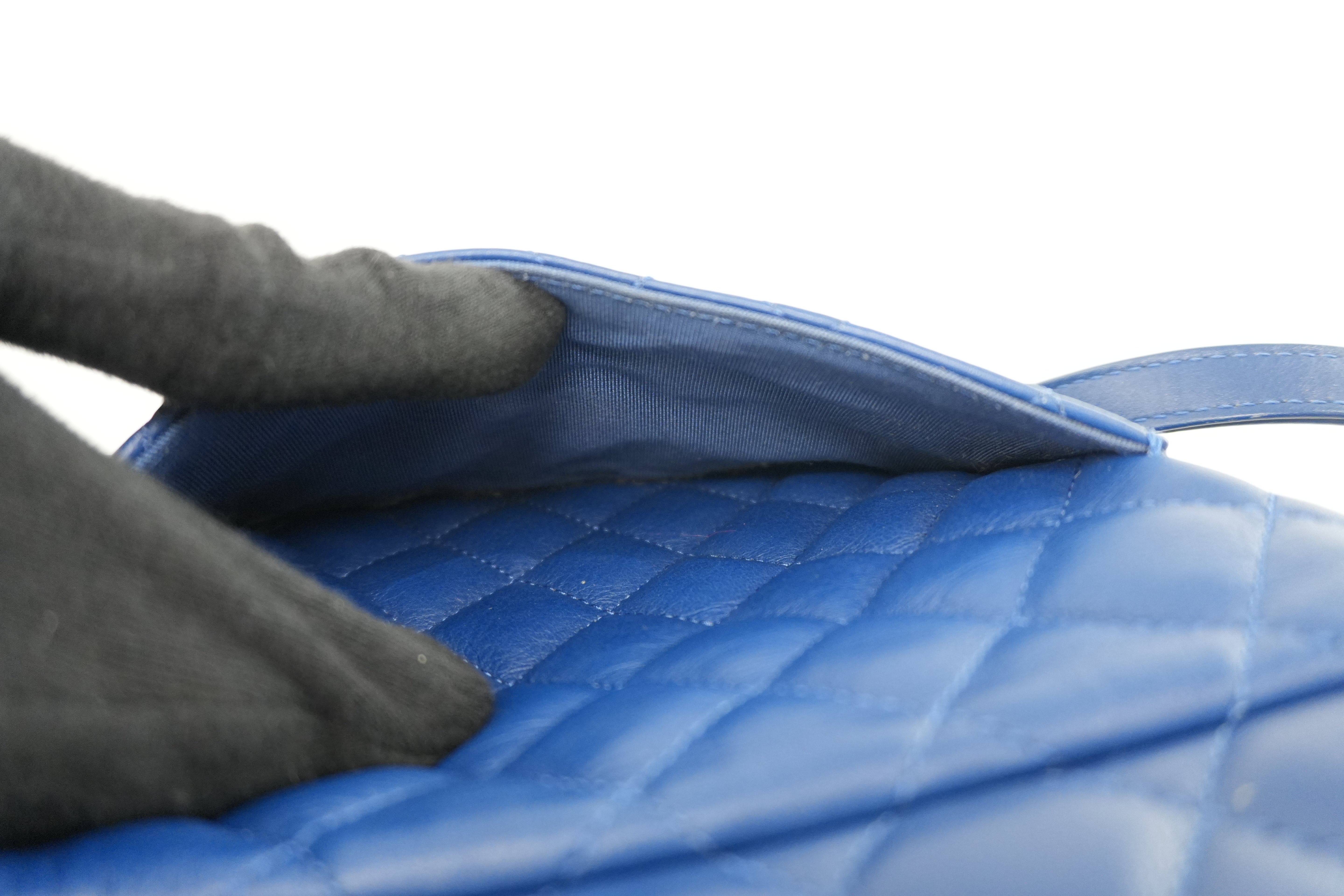 Chanel Lambskin Backpack Blue Used