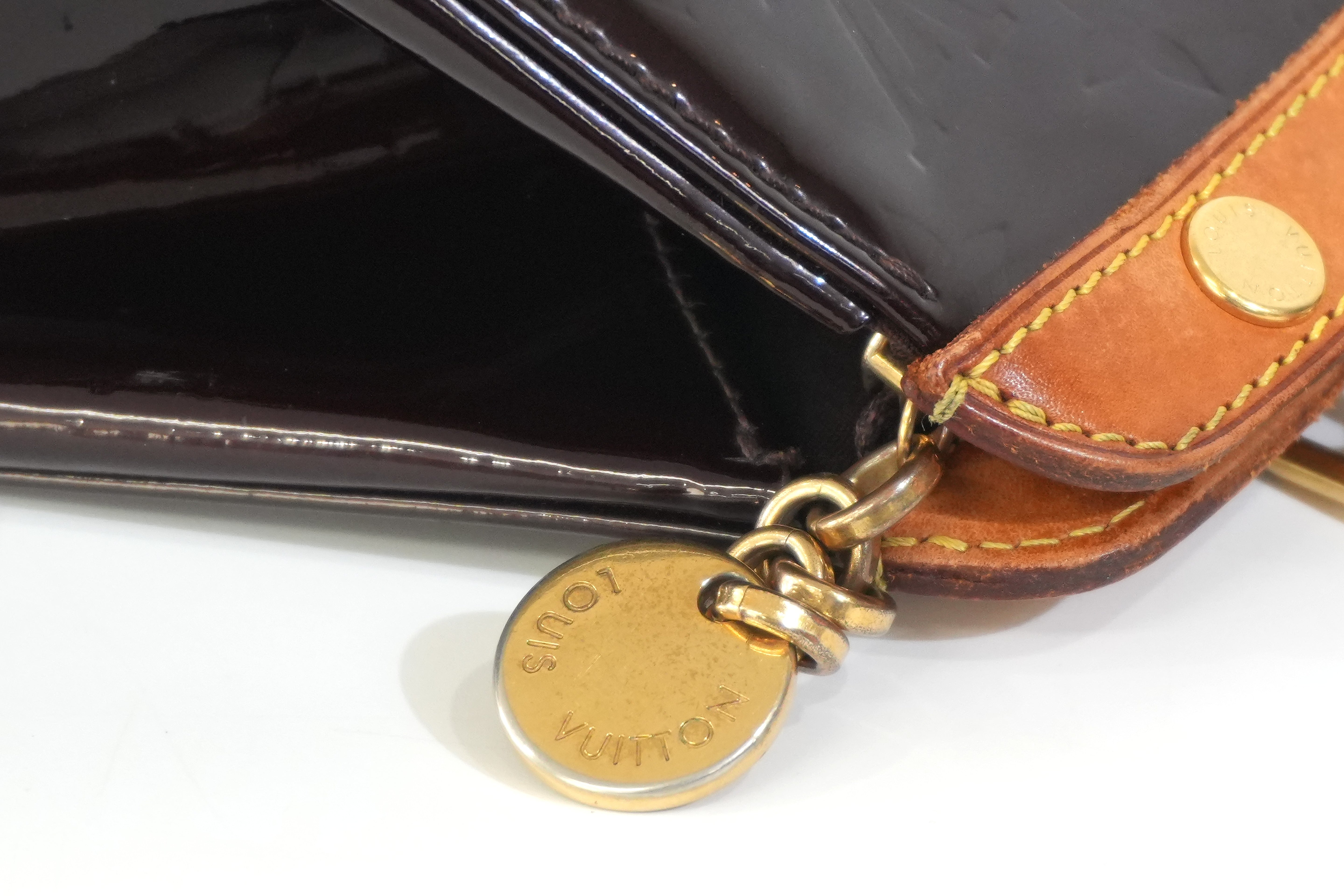Pre-owned Louis Vuitton Leather Vernis Brea Two Way Shoulder Bag Amarante