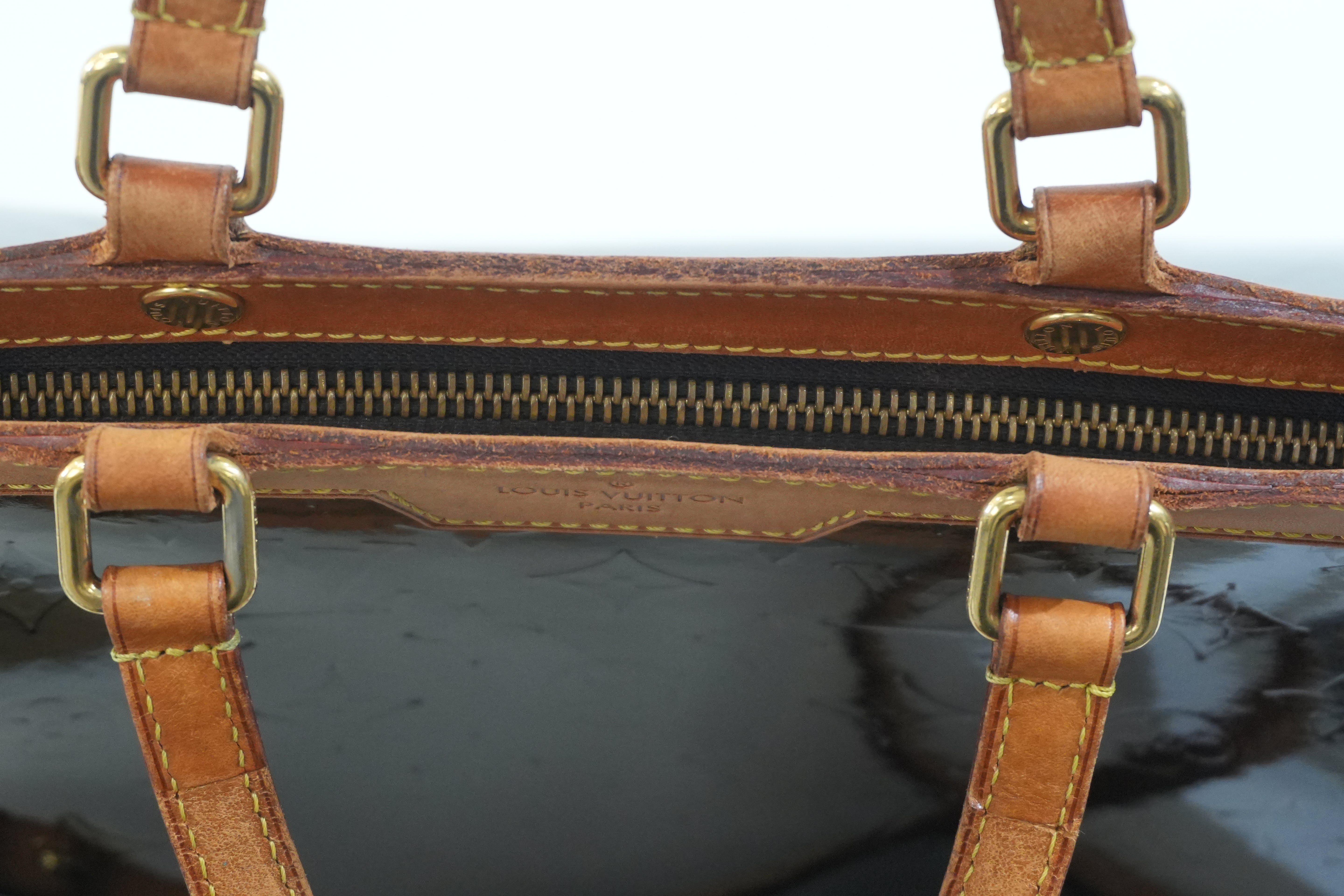 Pre-owned Louis Vuitton Leather Vernis Brea Two Way Shoulder Bag Amarante