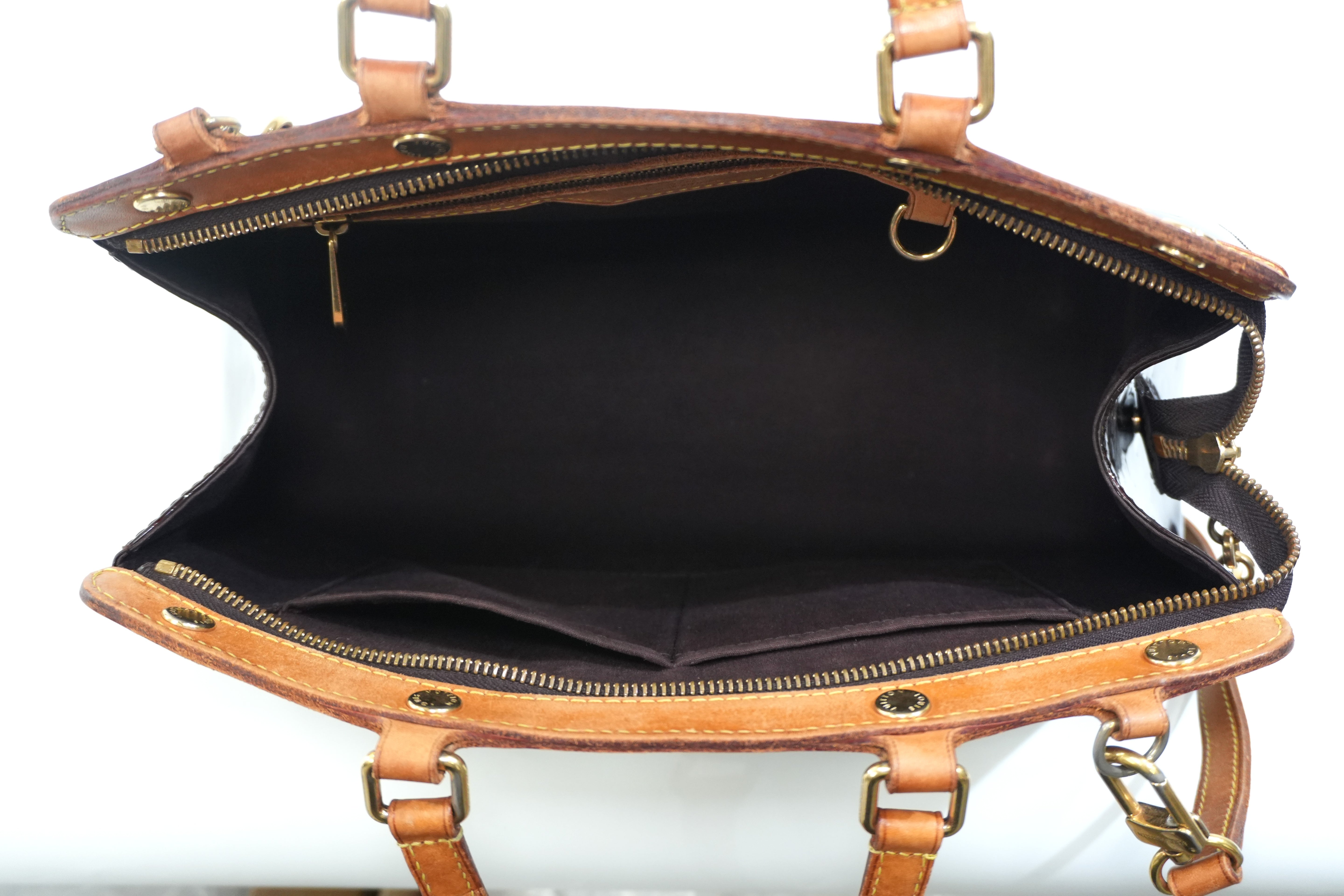 Pre-owned Louis Vuitton Leather Vernis Brea Two Way Shoulder Bag Amarante