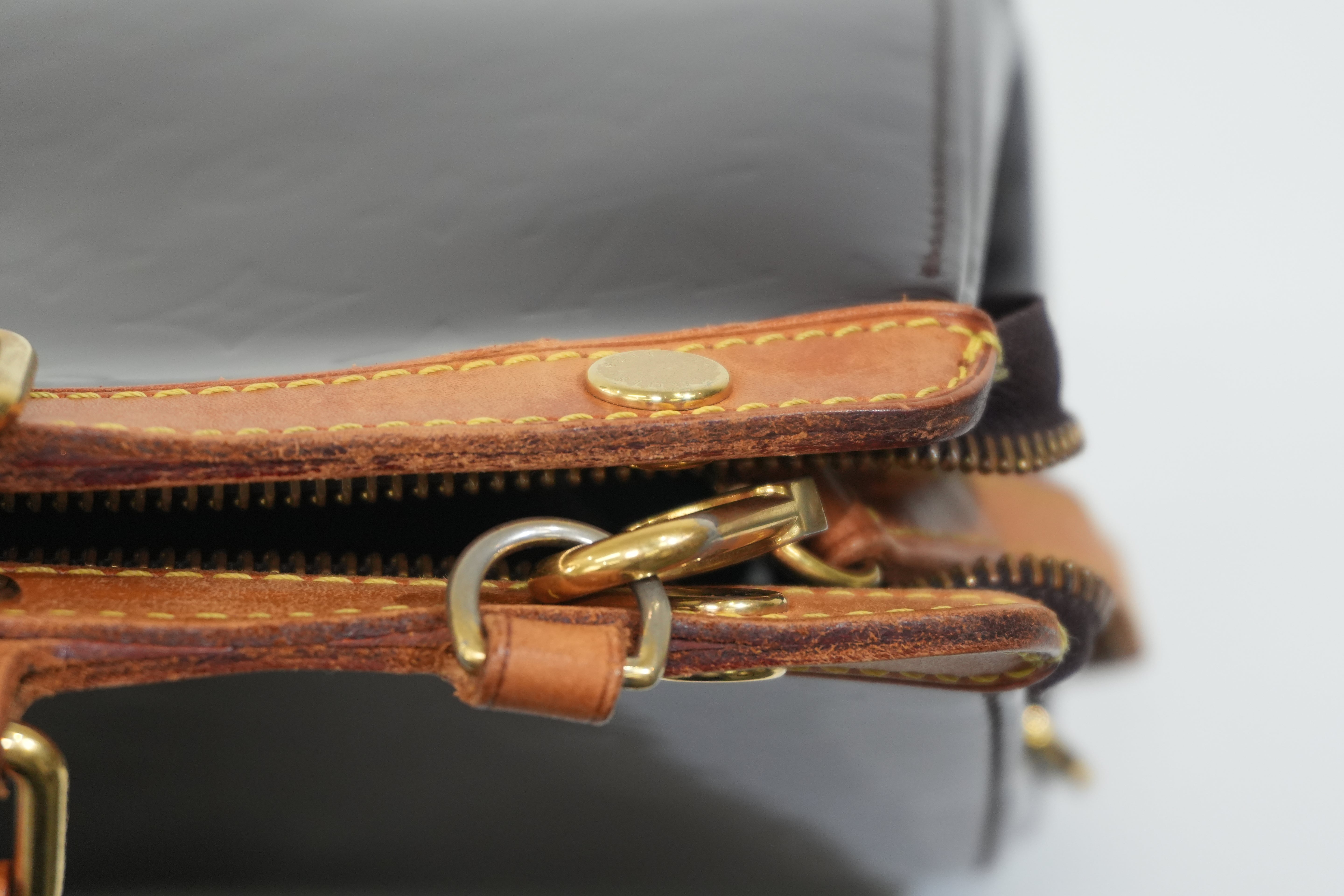 Pre-owned Louis Vuitton Leather Vernis Brea Two Way Shoulder Bag Amarante