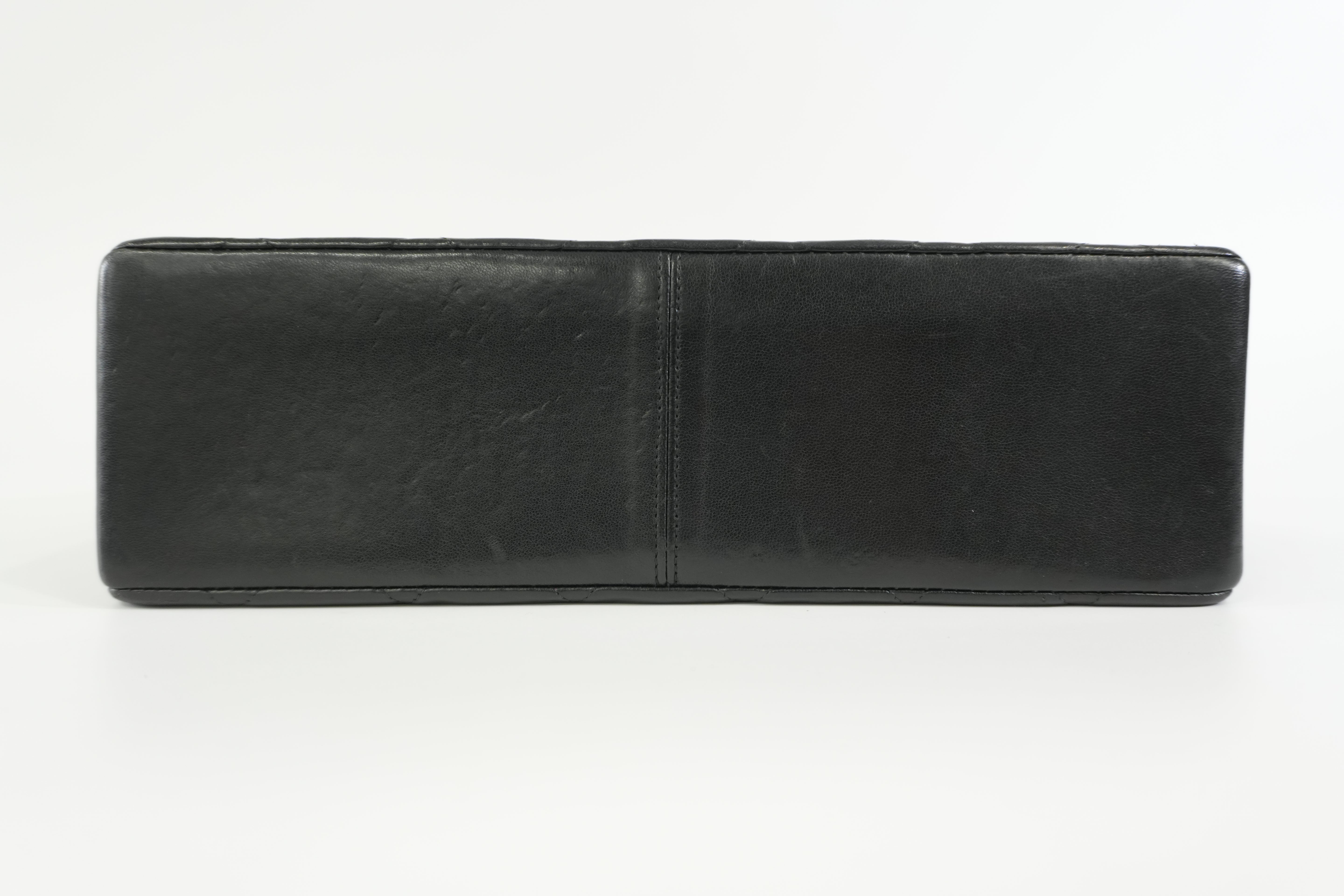 Pre-owned Chanel Lambskin Leather Chanel Chain Shoulder Bag Black