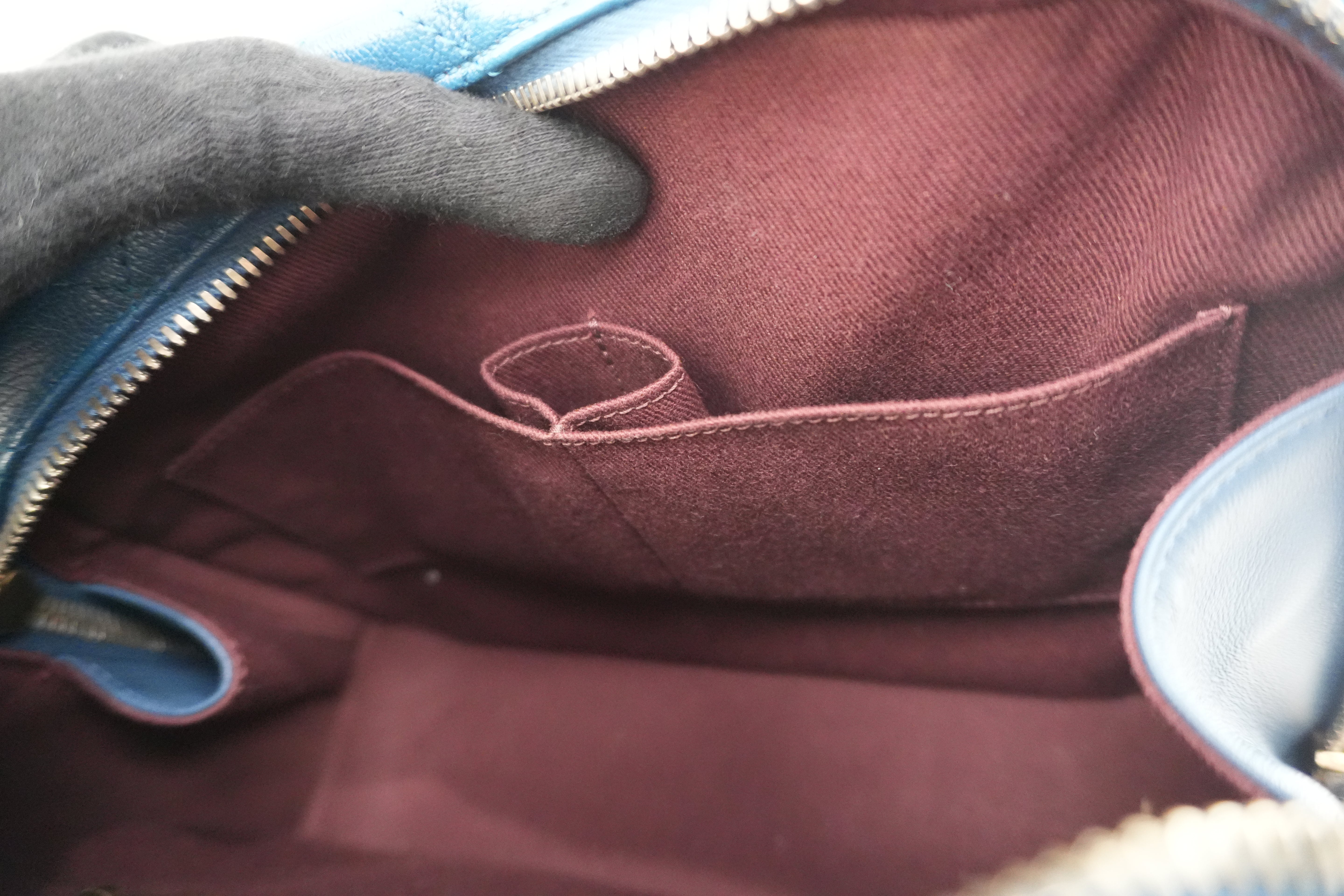 Chanel Curve Vanity Two Way Shoulder Bag Blue Used