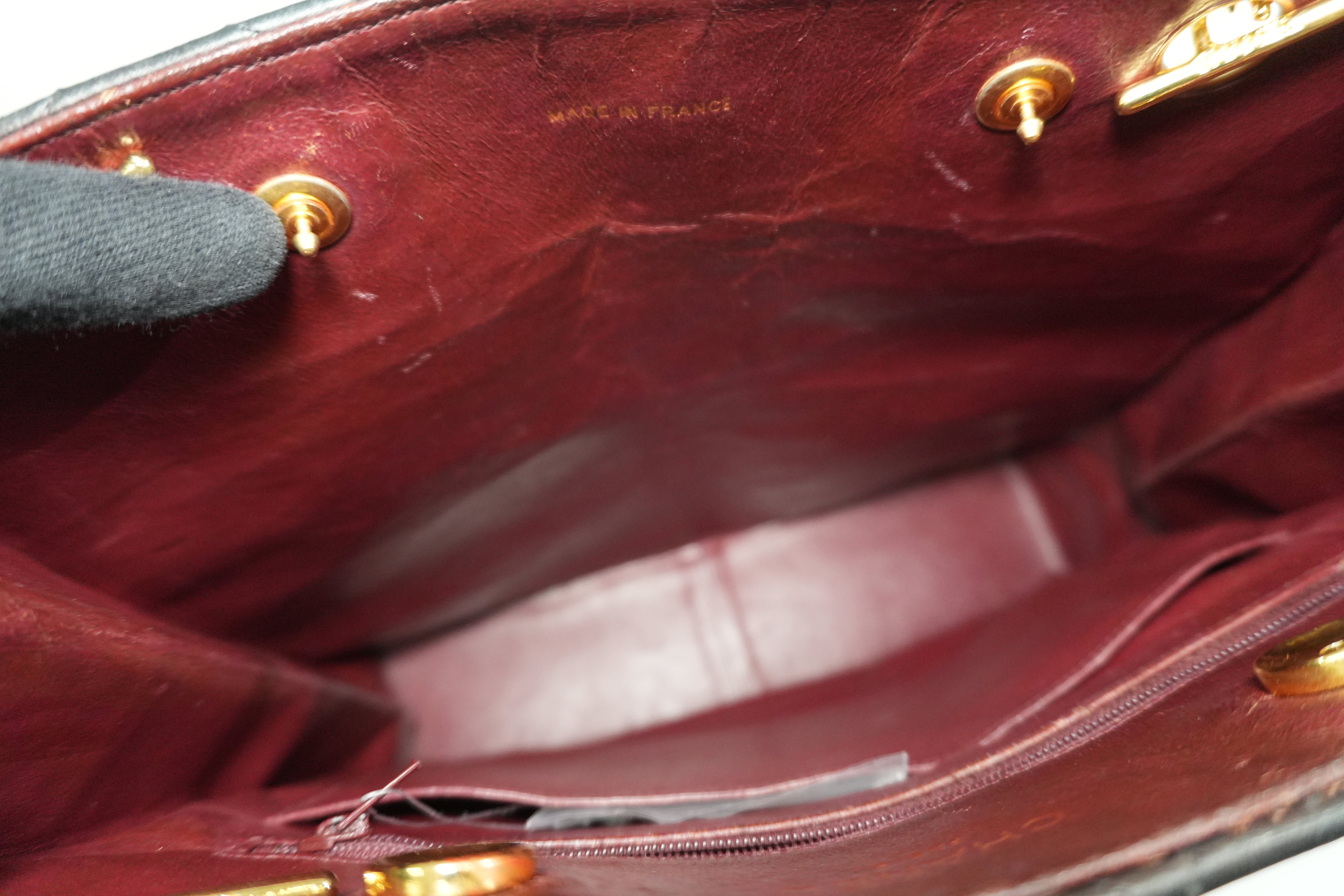 Pre-owned Chanel Lambskin Leather Chanel Chain Shoulder Bag Black