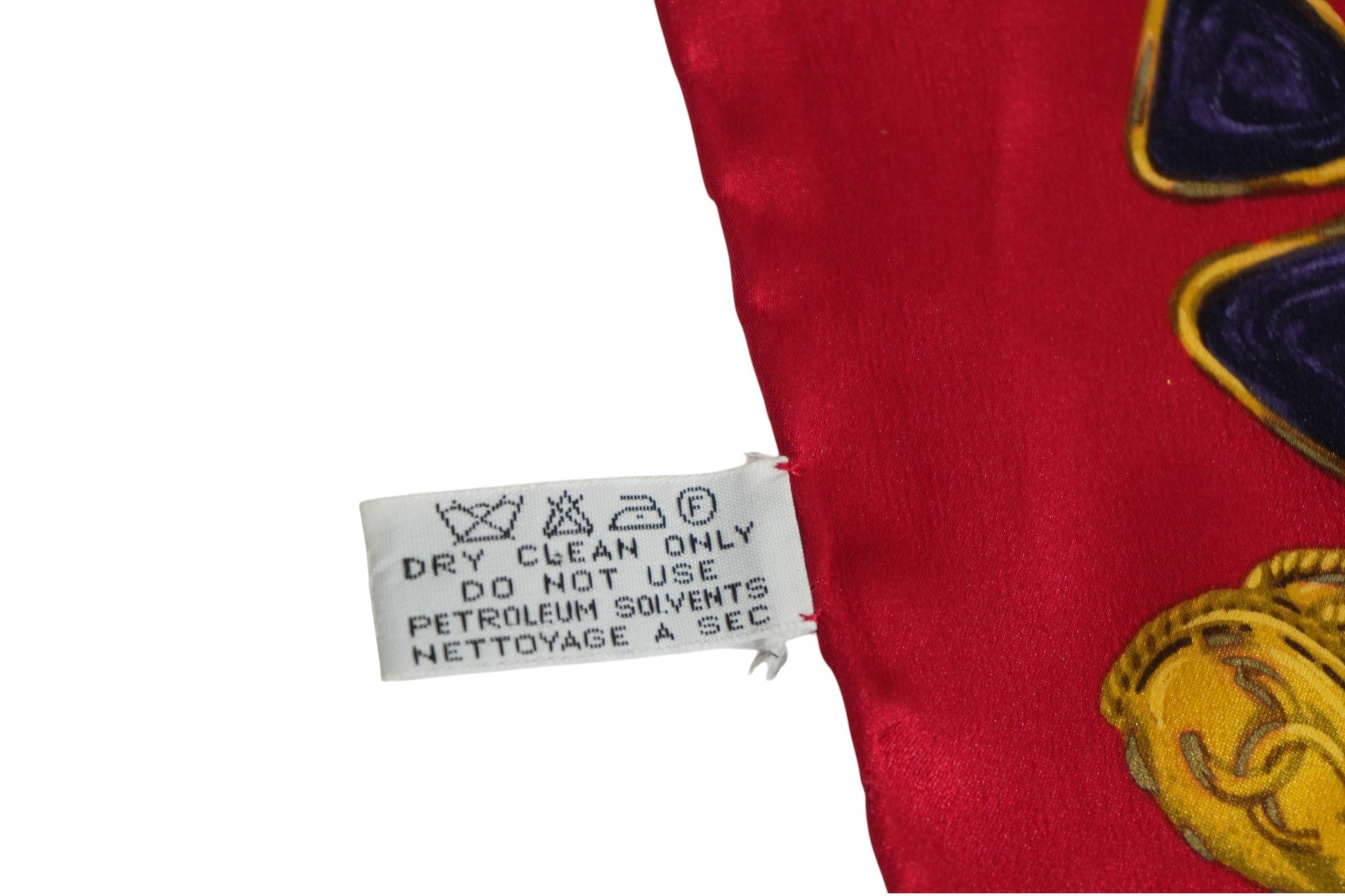 Pre-owned Chanel Silk Scarf Red
