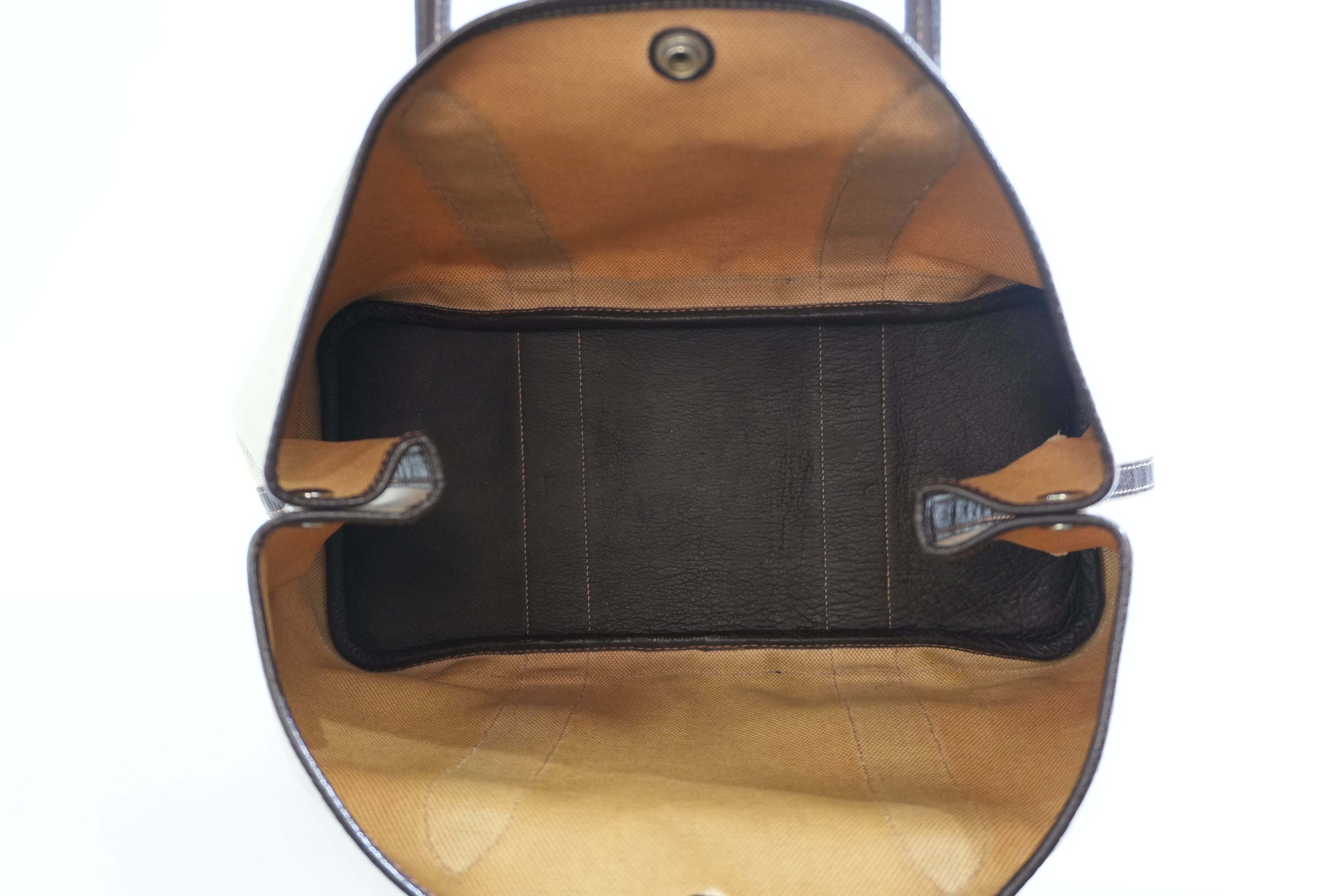 Pre-owned Hermes Garden Party Tote Bag Brown and Beige