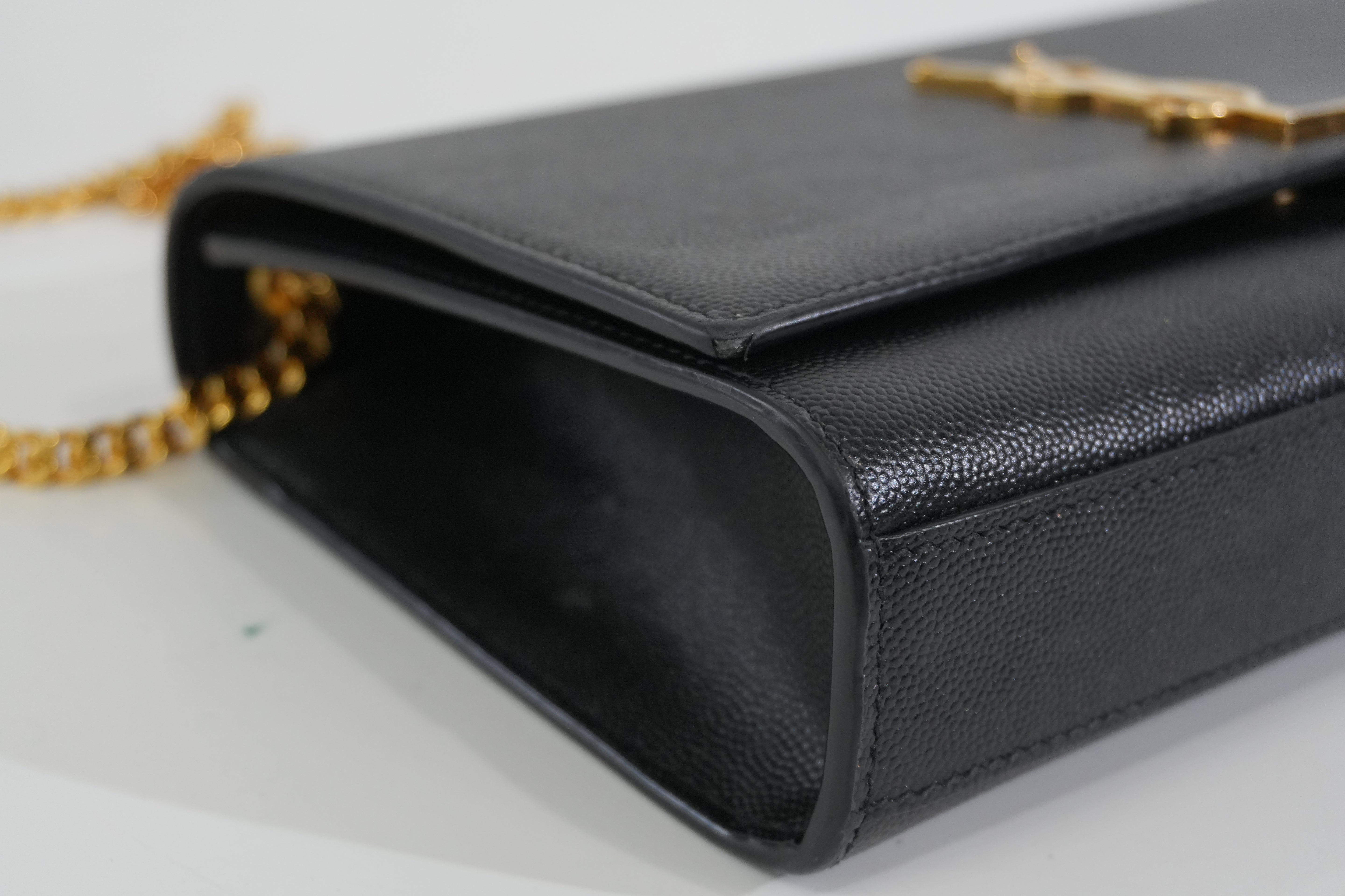 Pre-owned Saint Laurent Kate Chain Shoulder Bag Black