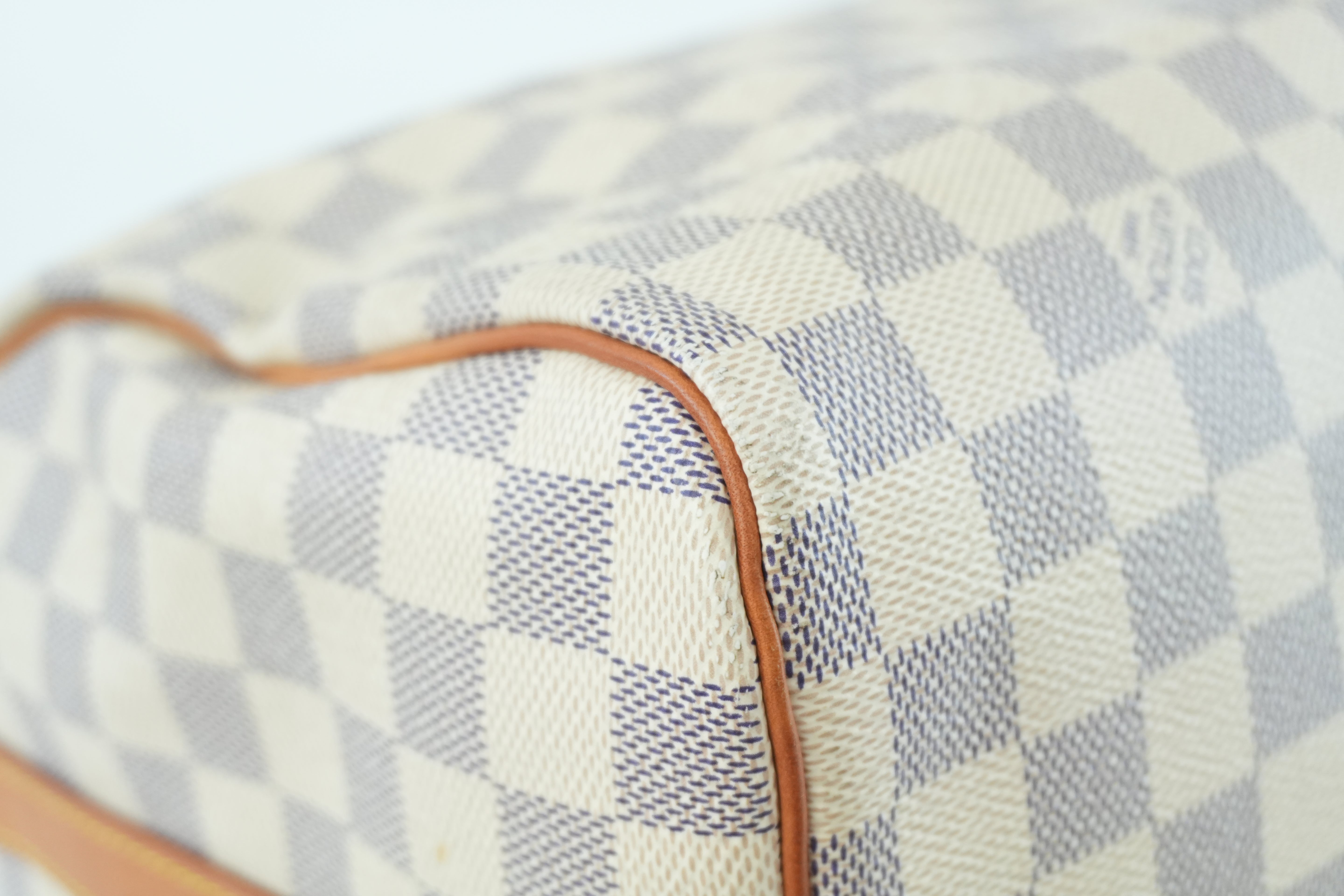 Pre-owned Louis Vuitton Damier Azur Speedy 30 Bandouliere Missing Strap