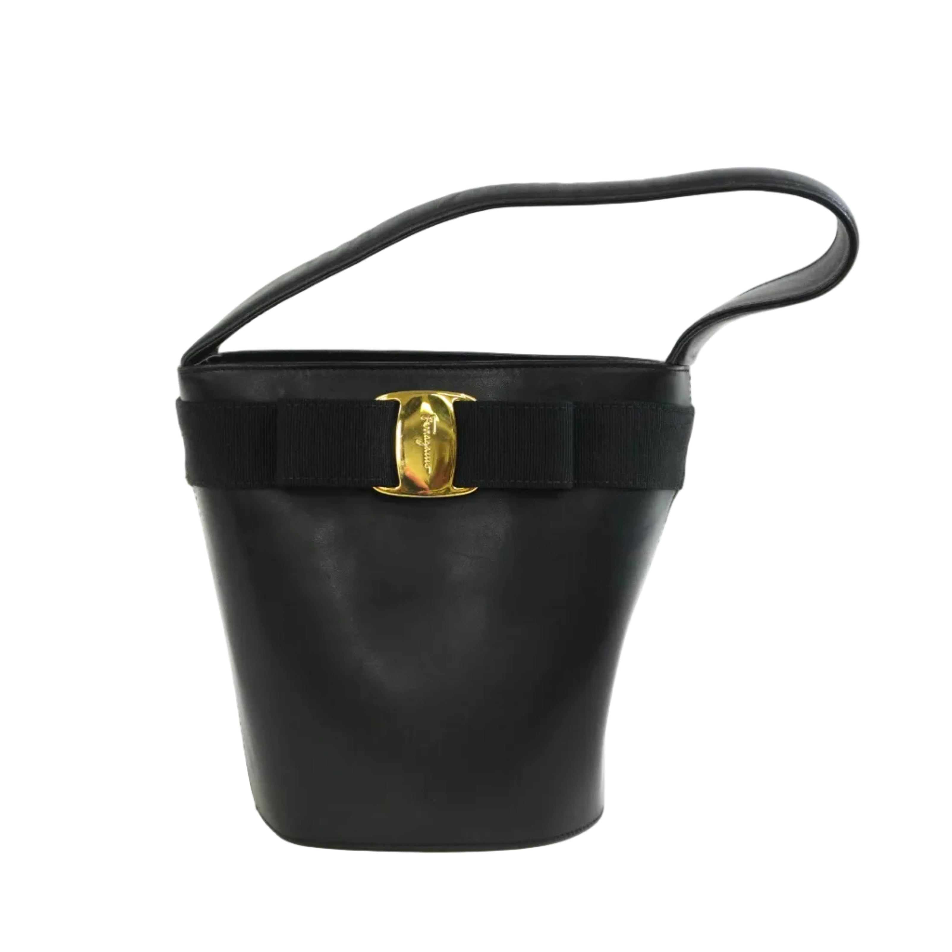 Pre-owned Ferragamo Mini Bucket Bag Black