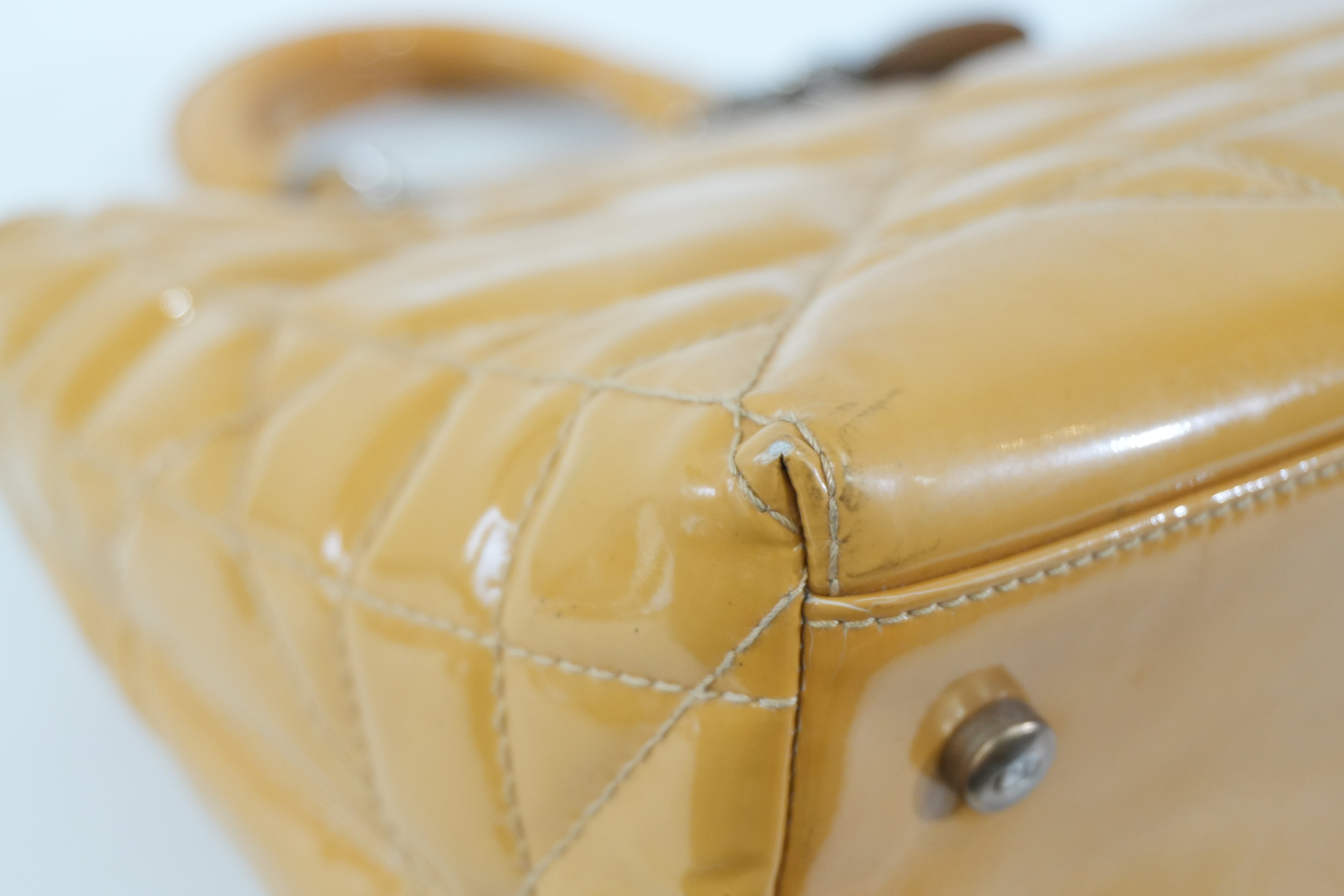 Pre-owned Dior Lady Dior Handbag Yellow