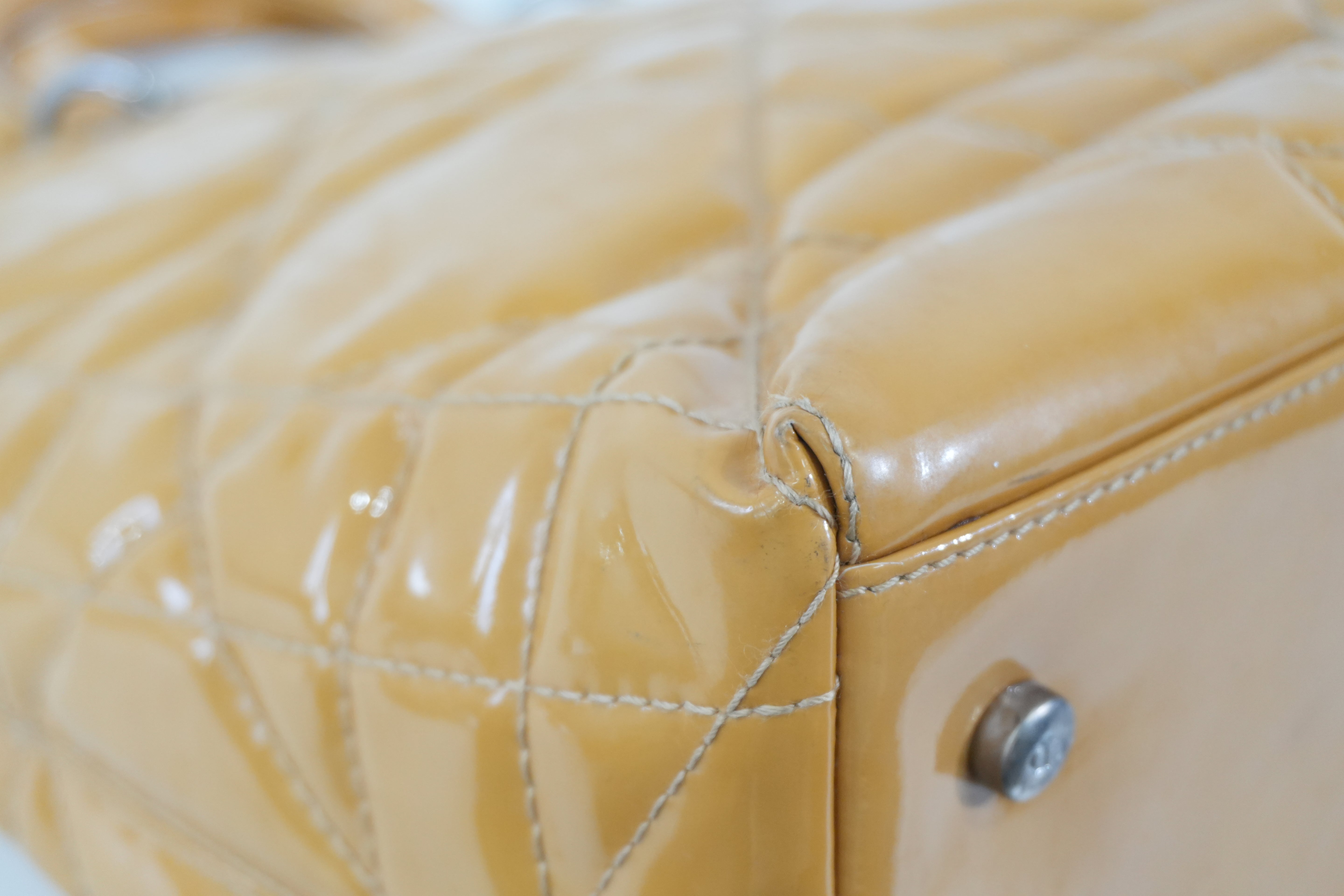 Pre-owned Dior Lady Dior Handbag Yellow