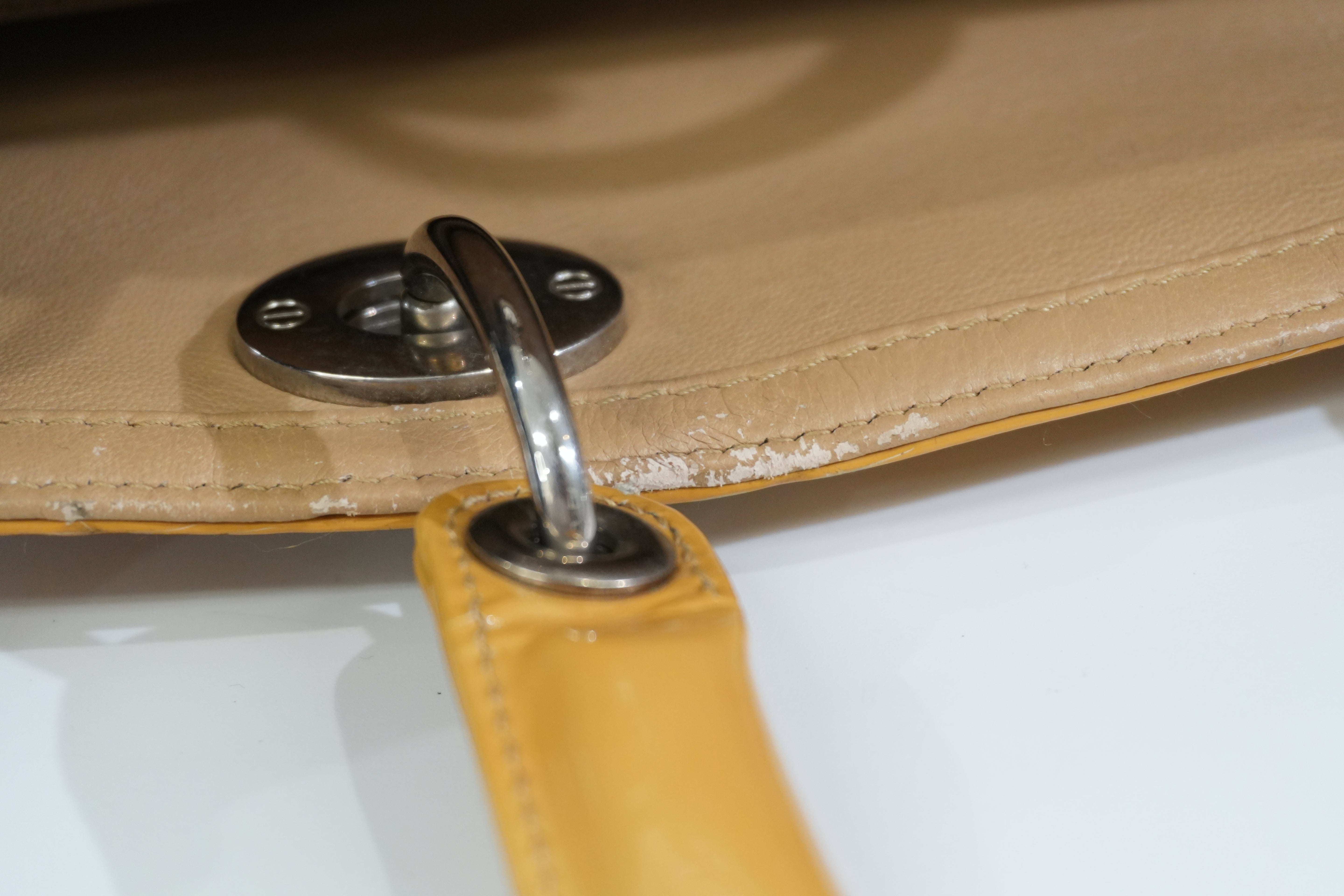 Pre-owned Dior Lady Dior Handbag Yellow